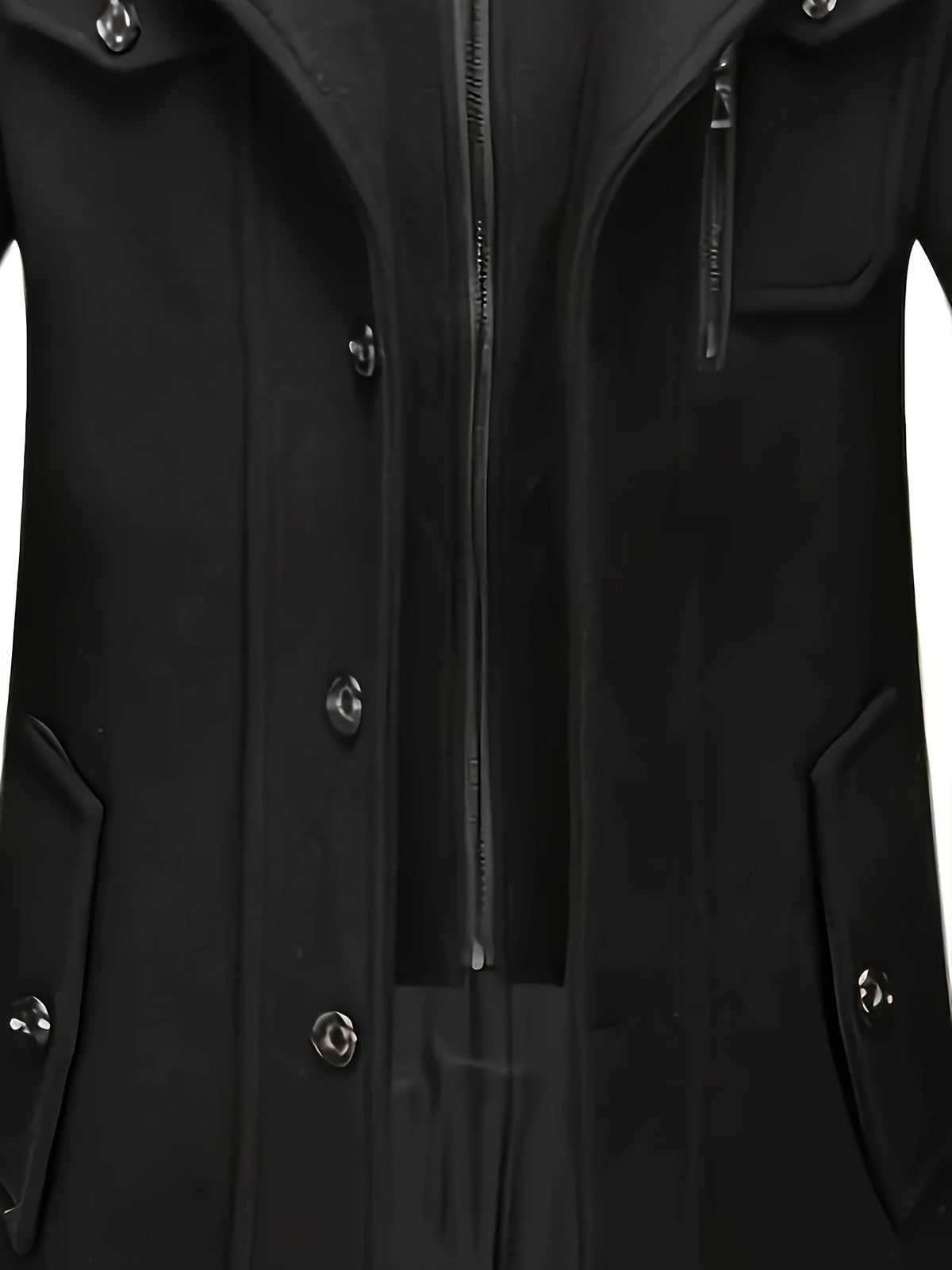 Men's Business Coat - Double Mid-Length Jacket with Collar & Single-Breasted Button Front, Warm Winter Coat Suitable for Office, Casual Wear - Solid Color Wool Jacket