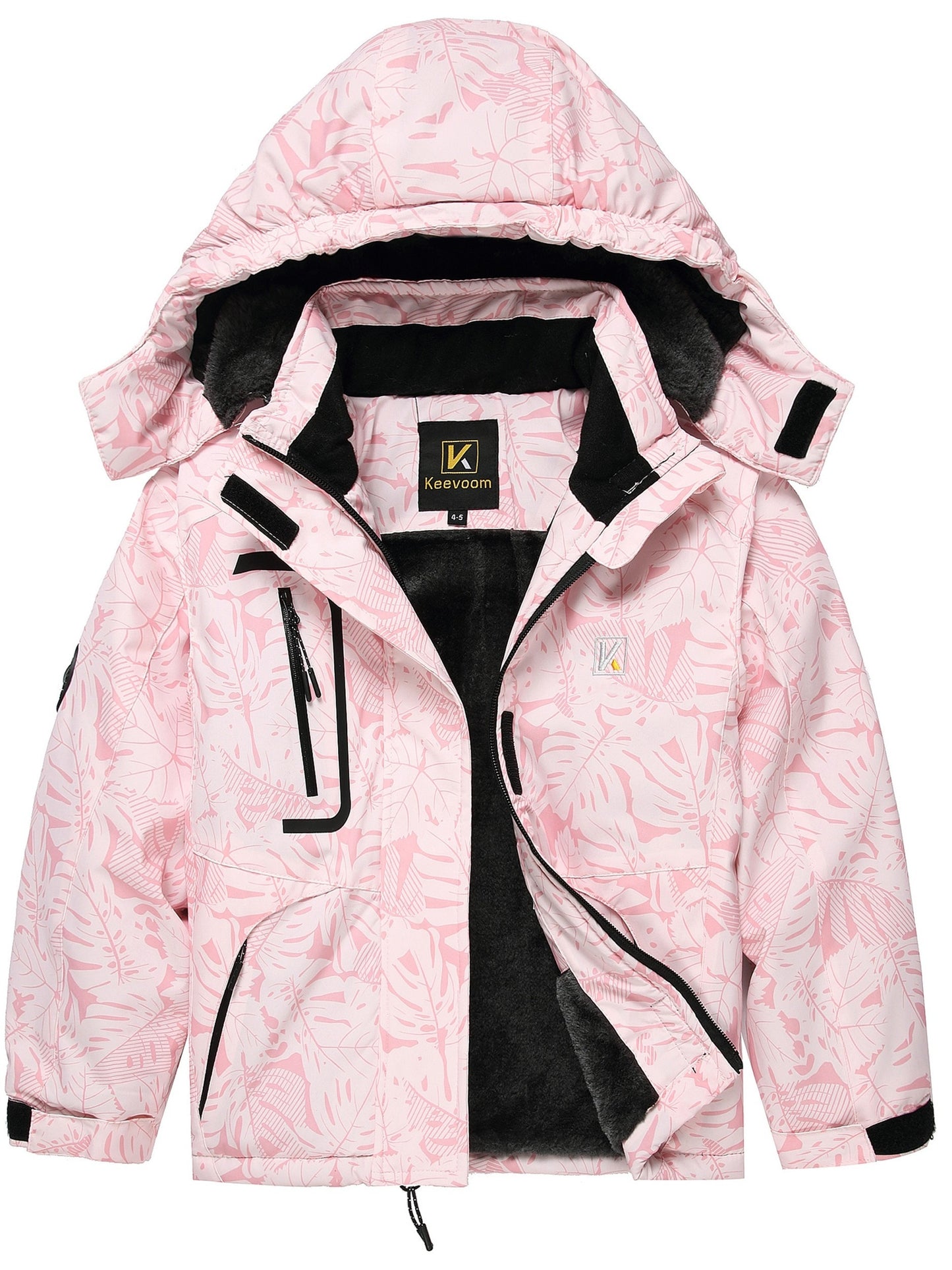 2025 New Girls' Outdoor Fleece Hooded Fall/Winter Jacket Warm, Windproof, And Waterproof Jacket With Detachable Hood Perfect Gift Choice For Labor Day, Wedding Season, Christmas, Halloween, Thanksgiving, And New Year Hallowee