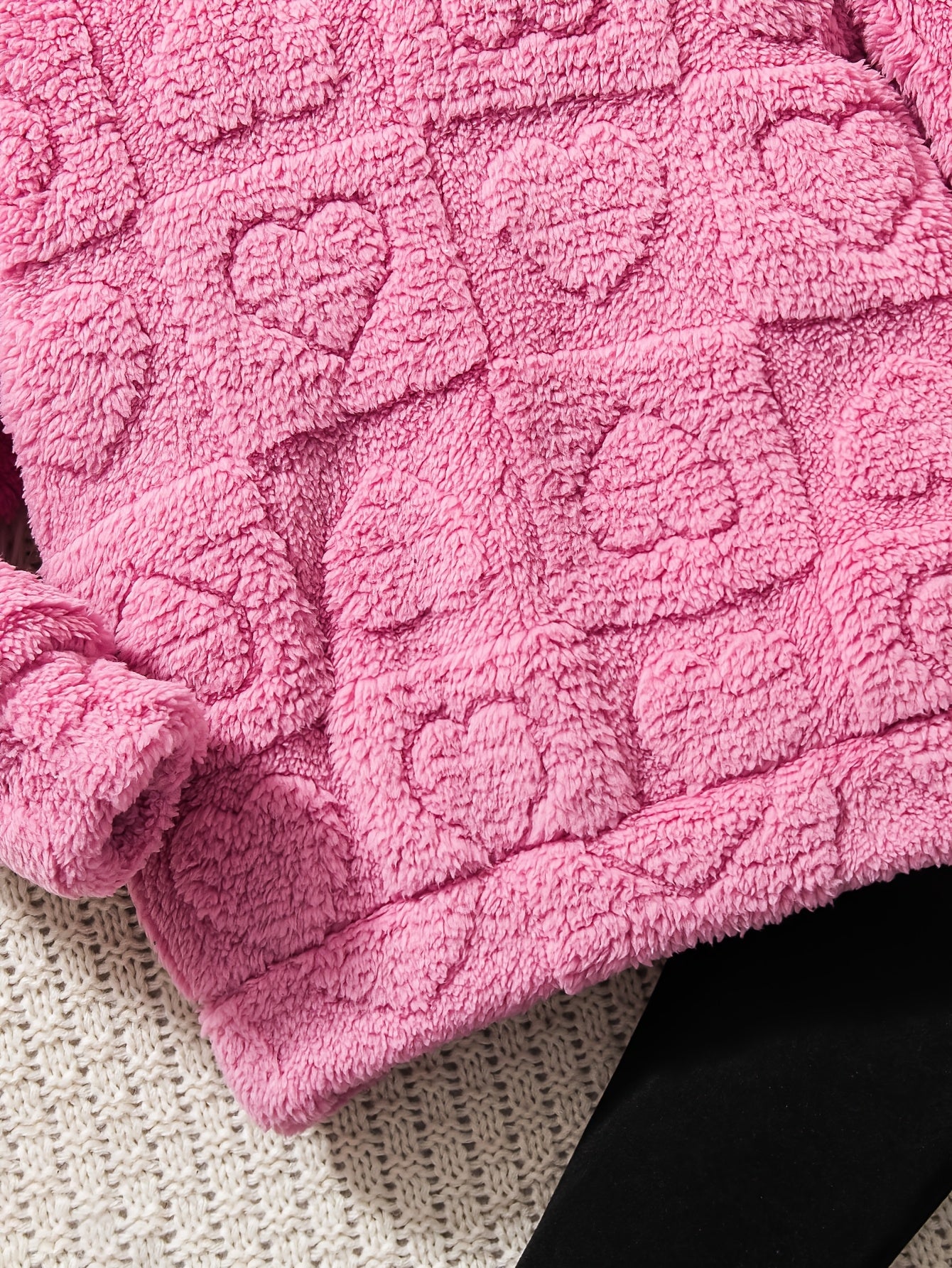 Girls' 2pcs Fall/Winter Warm Fleece Hooded Sweatshirt Set, Comfortable Cozy Casual Polyester Outfit with Slight Stretch, Solid Color Pullovers, Regular Fit - Knit Fabric