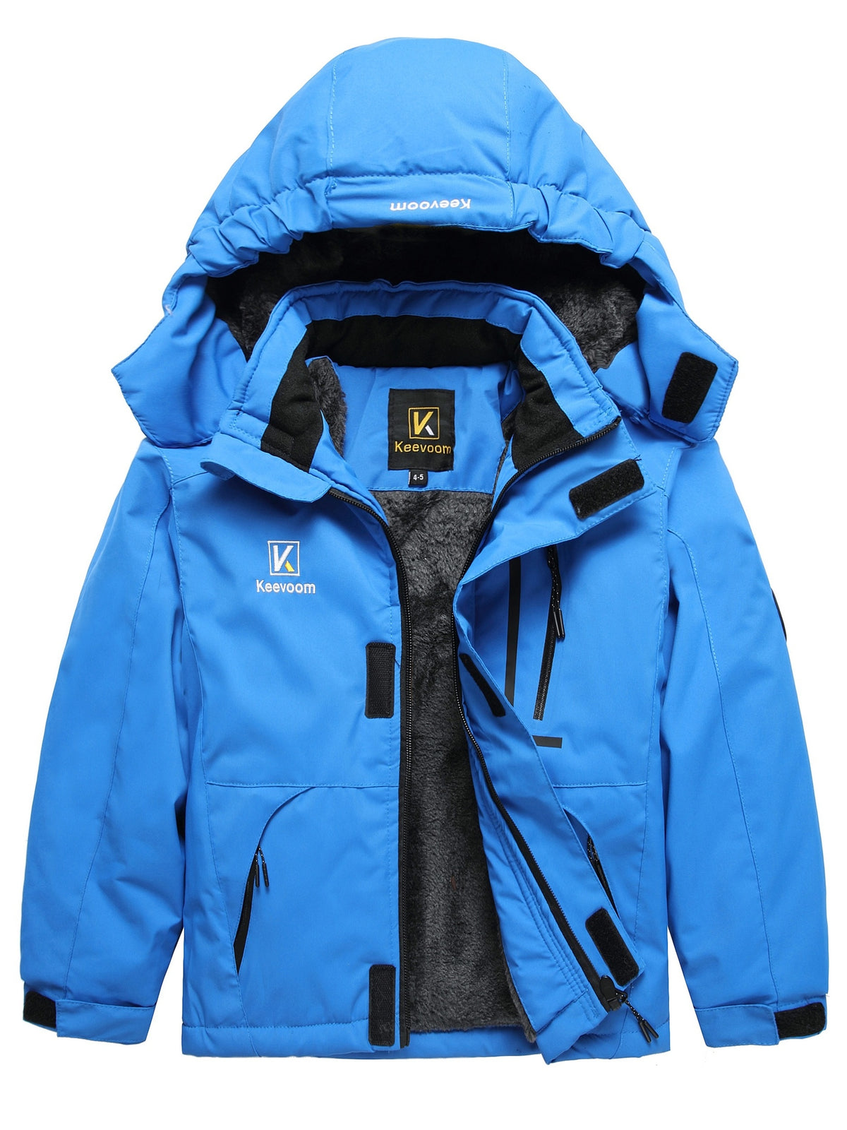 Boys High Quality Skiing Jacket Kids Hooded Winter Snowboard Jackets Windproof Warm Outerwear with Detachable Hood And Compass, Outdoor Winter Wear, Cold Weather Gear, Sporty Design, Casual Outerwear, Highquality Stitching, B