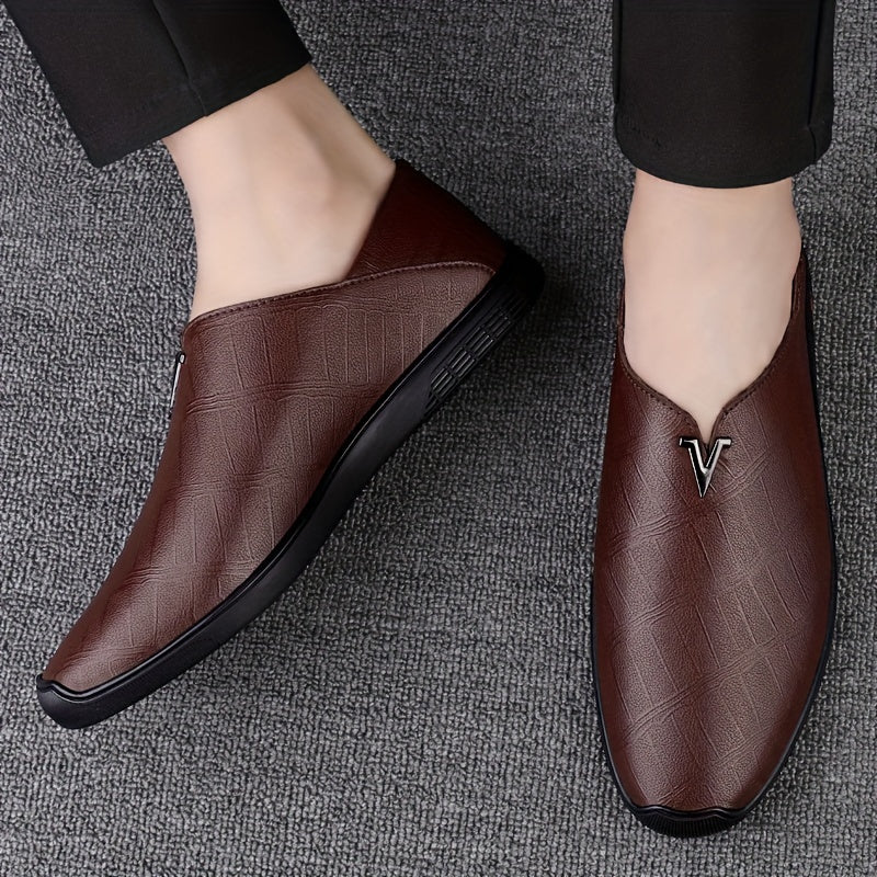 Men'S Faux Leather Soft Sole Soft Faux Leather Business Casual Faux Leather Shoes Men'S Fashion Versatile High-End Faux Leather Shoes