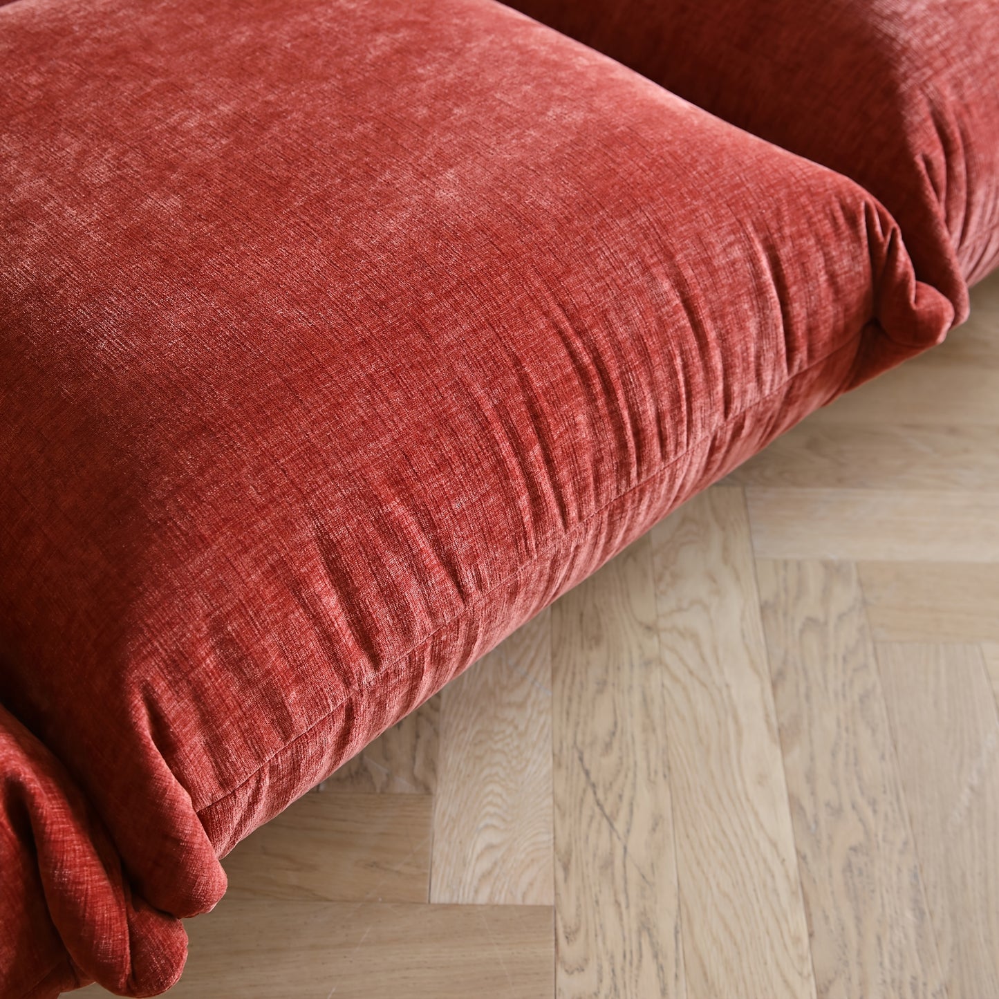 [5-Seater Modular Chenille Sofa] Modular Chenille Minimalist U-Shaped 5-Seater Sectional Sofa with Wide Reversible Chaise Ottoman for Living Room, Bedroom, Office, Apartment