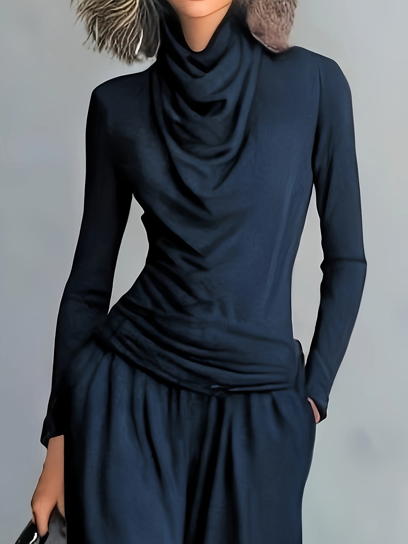 [ZLLZ Comfortable Set] ZLLZ - 2026 New European and American Relaxed Style High-Elasticity Comfortable Set with Piled Collar