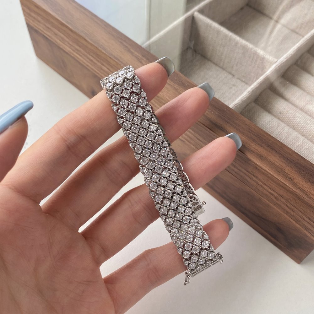 LYEE CYEE S925 925 Silvery Tennis Bracelet - French-Style Ultra-Shiny Synthetic Synthetic Zircon Accents, Plated, Lightweight & Durable for Weddings, Parties, Holidays, Birthdays, Anniversaries - Ideal Gift for Men, Tennis