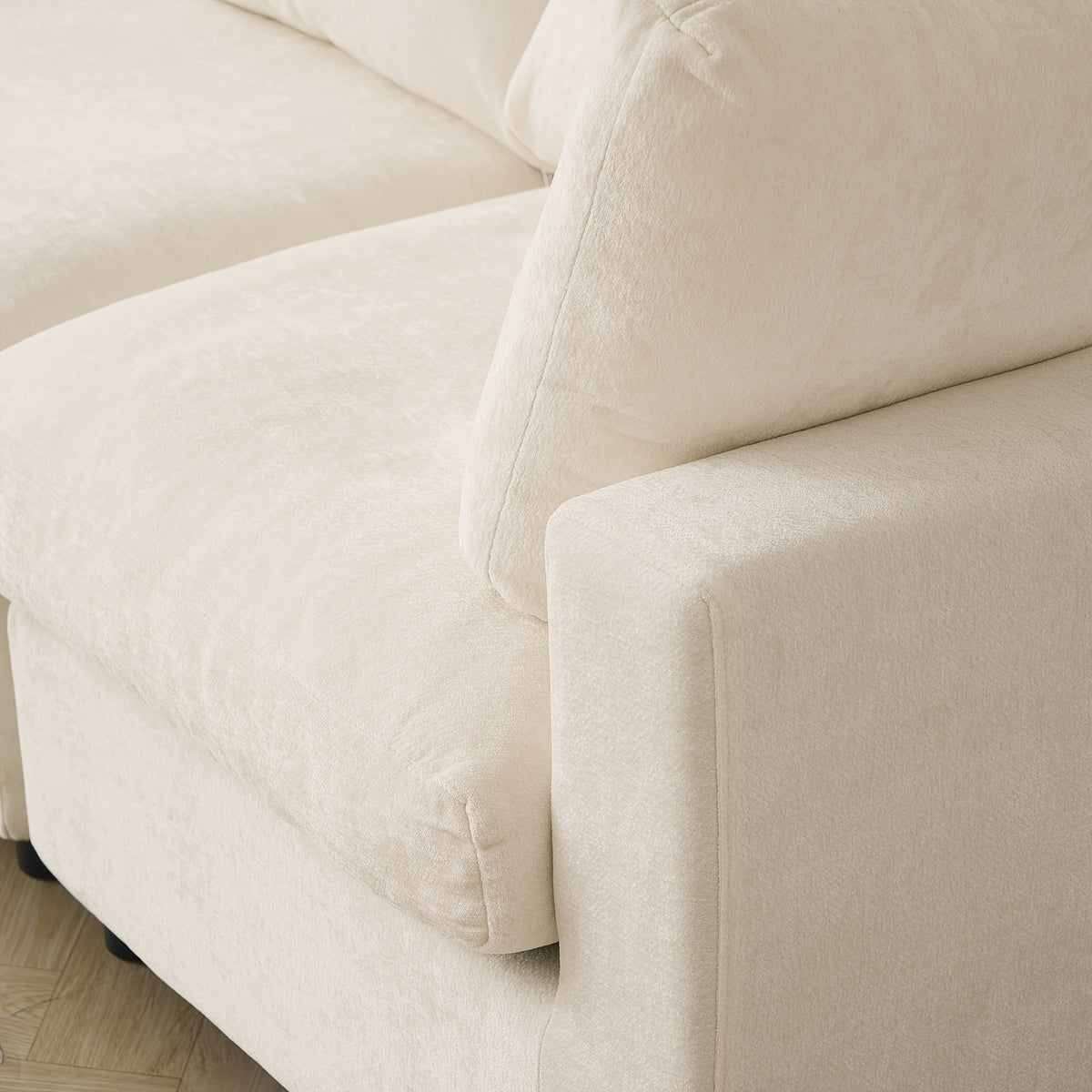 [Cloud Couch Sectional] Oversized Modular Cloud Couch Sectional Sofa | 134" U-Shaped Convertible Living Room Set with 2 Ottomans, Washable & Replaceable Covers