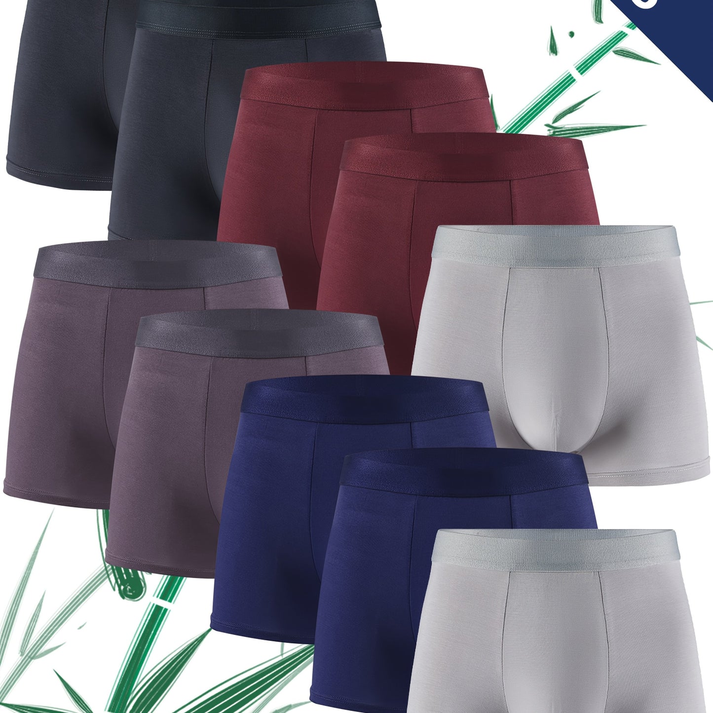 [10 Bamboo Fiber Underwear] A pc of 10 Bamboo Fiber Underwear, Suitable for Sports And Casual Wear, Moisture-Wicking, Skin-Friendly, Soft, Affordable for Students, Classic And Stylish for All Seasons