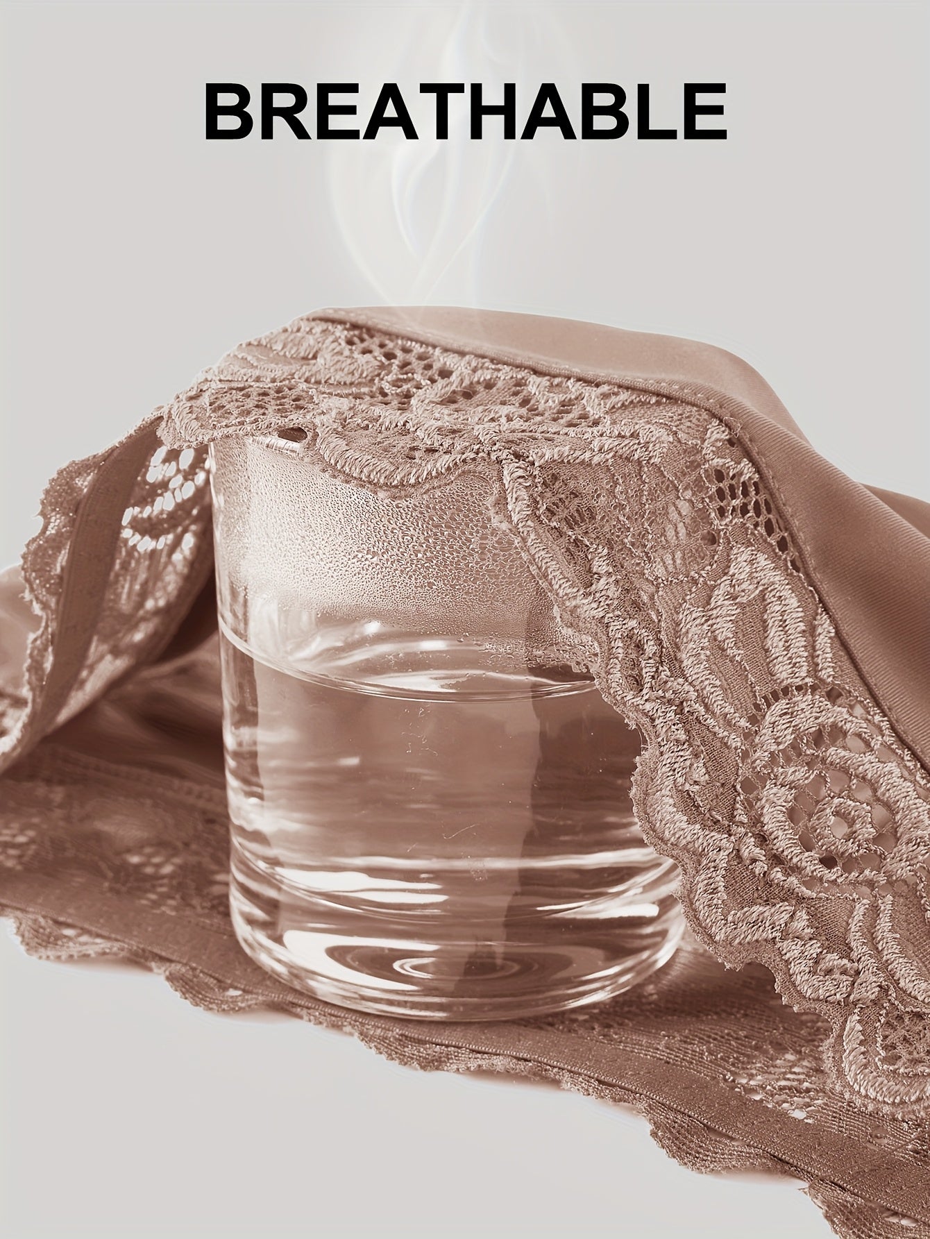 5pcs Women's Floral Lace Design Triangle Panties - Elegant, Breathable Mid-Rise Underwear with Geometric Patterns, Comfortable & Stylish for Casual Attire, Romantic Holidays, and Special Occasions