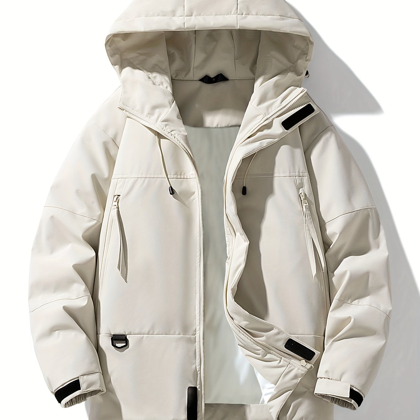 2025 Winter New Style Duck Down Jacket - Heavyweight Insulated Hooded Full-Zip Unisex Coat, Super Loose Fit with Adjustable Drawstring & Long Sleeves, Duck Down Filling for Men & Women, Casual & Workwear Outerwear (No-Stretch