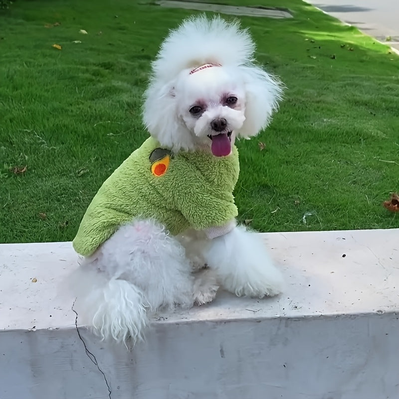 4pcs Set Of New Autumn And Winter Pet Clothing, Small And Medium-sized Dog Clothing, Pomeranian Warm Fleece Jacket, Two-legged Jacket, Dog Jacket, Dog Coats for Small Dogs, Dog Coat, Cold Weather Dog Apparel, Seasonal Dog Wea