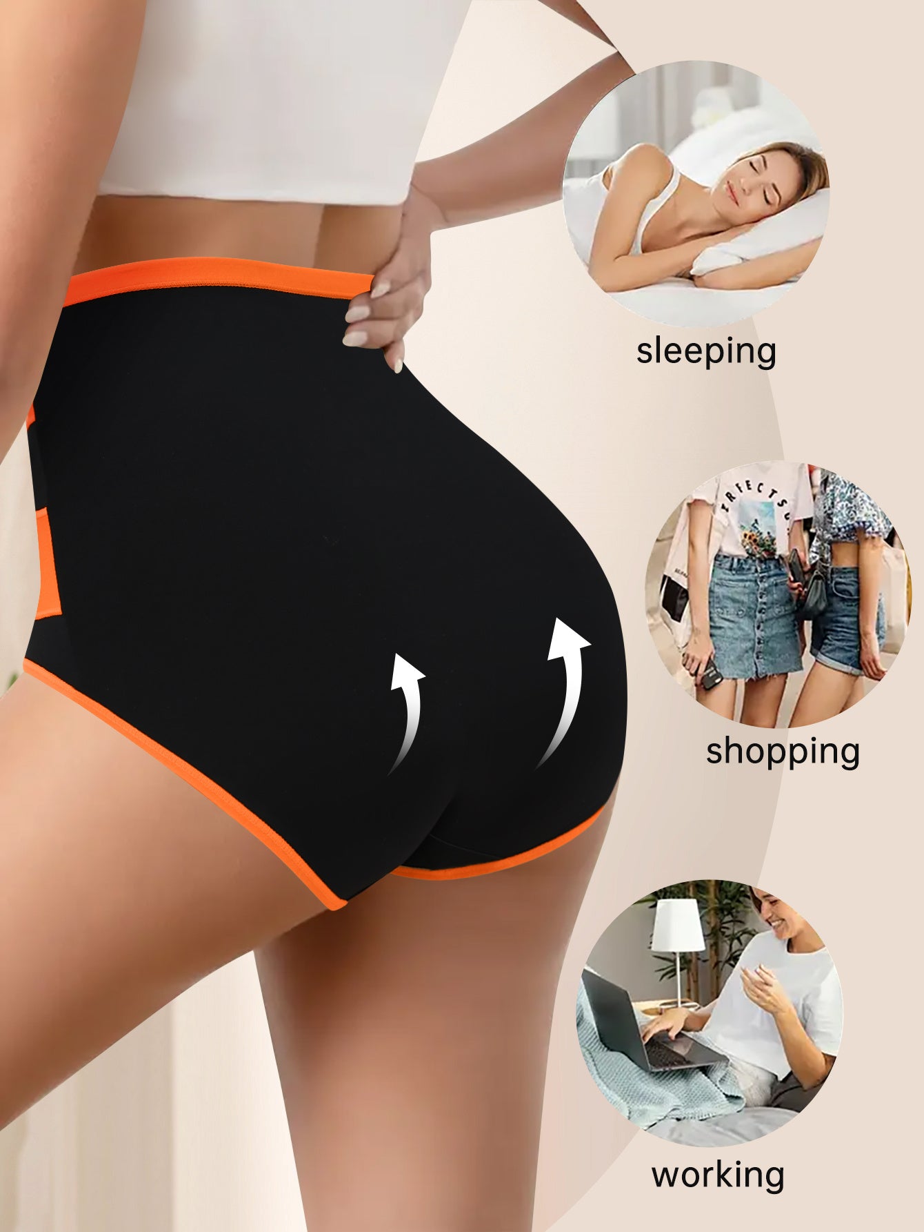 [High Waist Shaping Panties] 8pcs High Waist Women's Shaping Panties, Comfortable And Breathable Mesh Fabric, Cross Waistband Design, Wrapping Belly, Shaping Body, Polyester And Spandex Blend, Suitable for Home Daily Wear