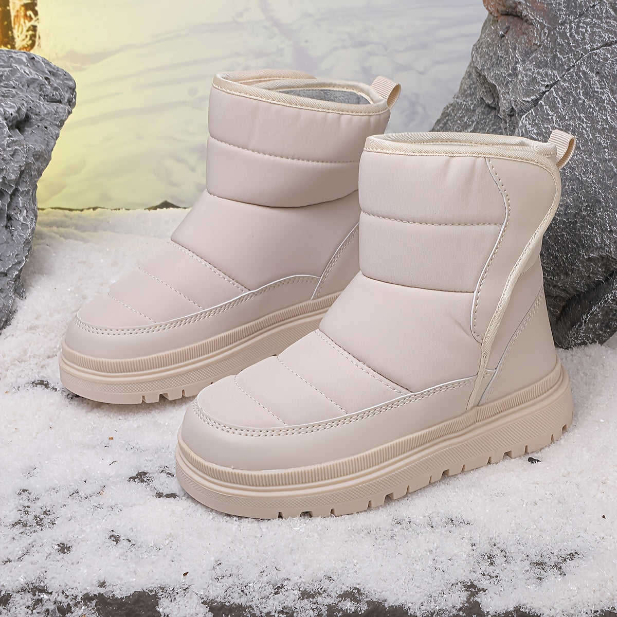 Winter New Arrival Boys and Girls Snow Boots, Thickened Warm Shoes, Medium and Large Kids Thickened -Lined Boots, High-Top Boots for Boys and Girls