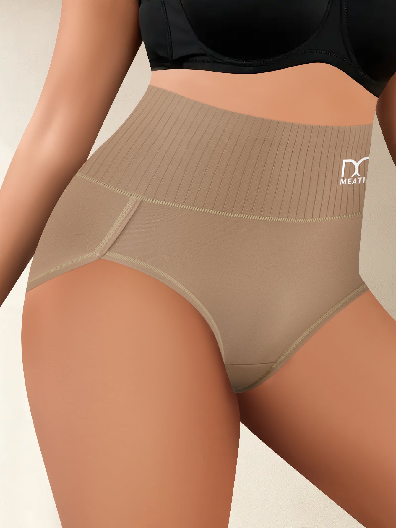 4pcs Women's Underwear Set - Tummy Control & Butt Lifting Briefs with Breathable Lace Trim, Soft & Elastic Medium Stretch, Non-Compression Mid-Rise Elegant Solid Color Daily Comfort Briefs (Black, Light Pink, Mint Green, Dark