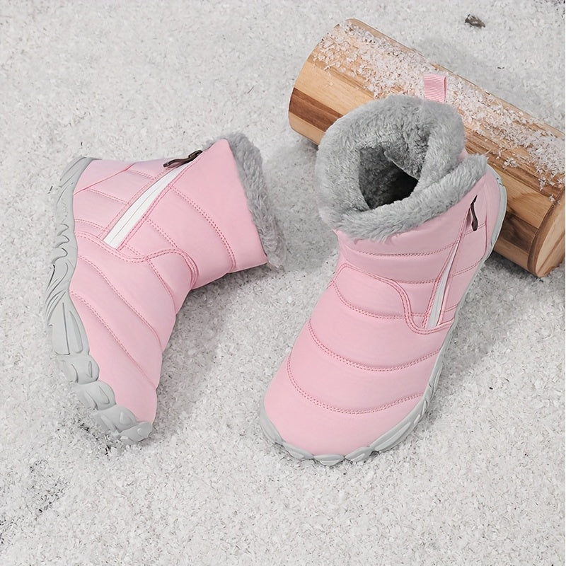 Snow Doll Snow Boots, Winter Baby Toddler Shoes for Boys and Girls, Ankle Protection Functional Shoes, Plush Children's Shoes