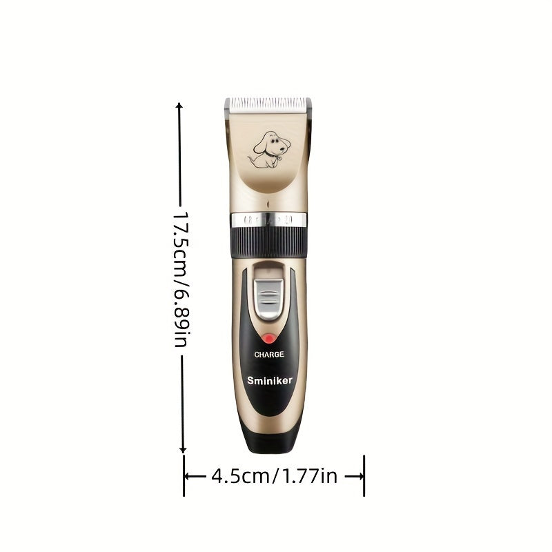 Dog Grooming Kit Low Noise Rechargeable Dog Clippers for Grooming Cordless Dog Grooming for Dogs, Cats Golden, Professional Dog Grooming Clippers, Dog Clippers for Grooming Professional Kit, Dog Grooming Kit for Small Dog, Pe
