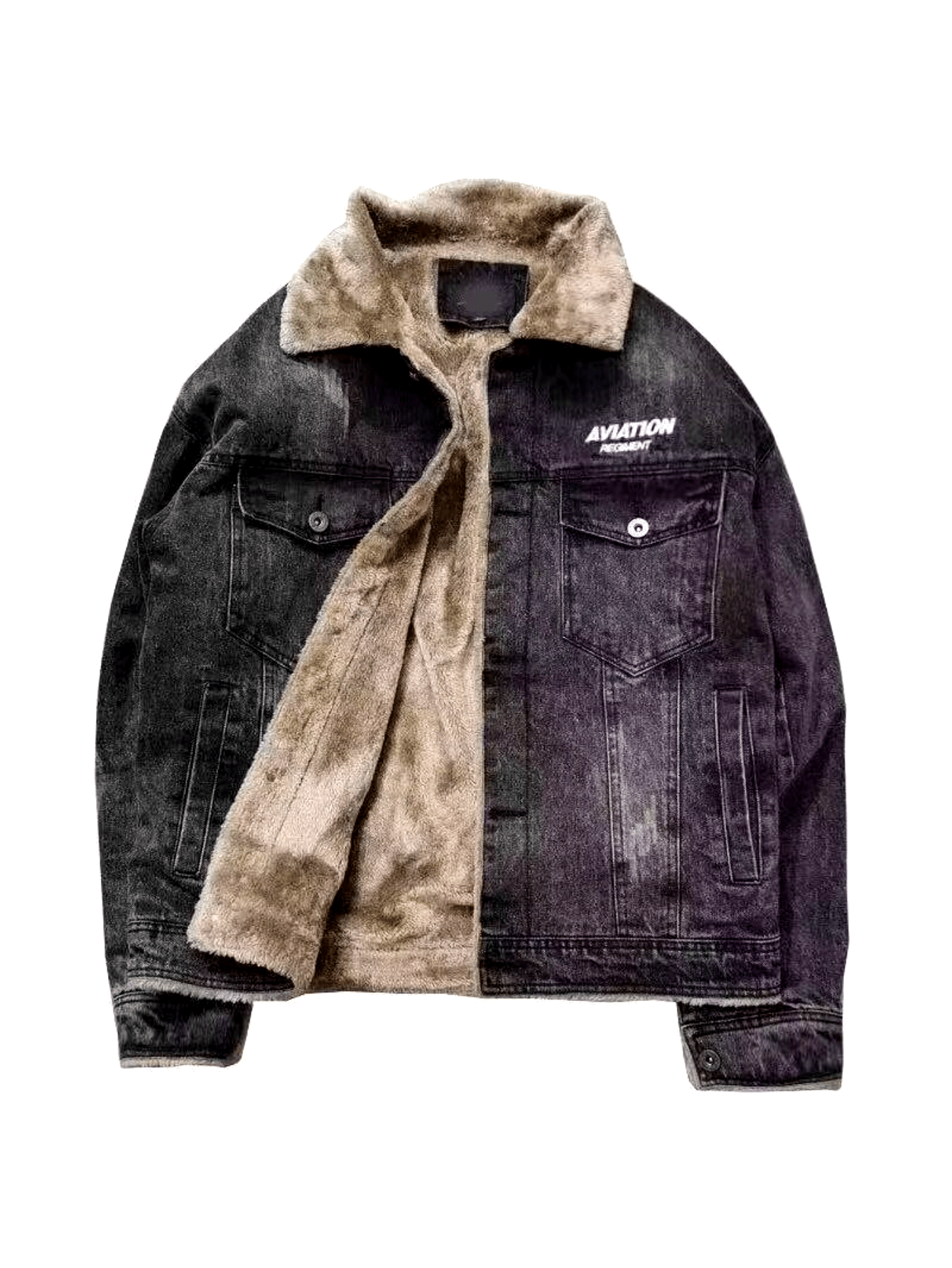 Men's Winter Heavy-Denim Jacket with Lapel Collar & Windproof Pockets - Thickened, Retro - Denim Coat for Cold Weather, Machine Washable Outerwear