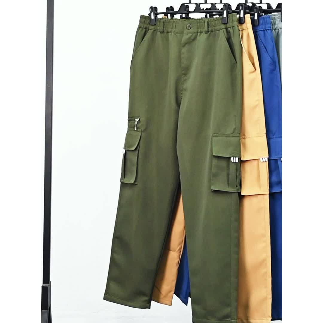 Set of 3 • Men's Outdoor Multi-Piece Work Pants • Solid Color • Classic Style for All Seasons