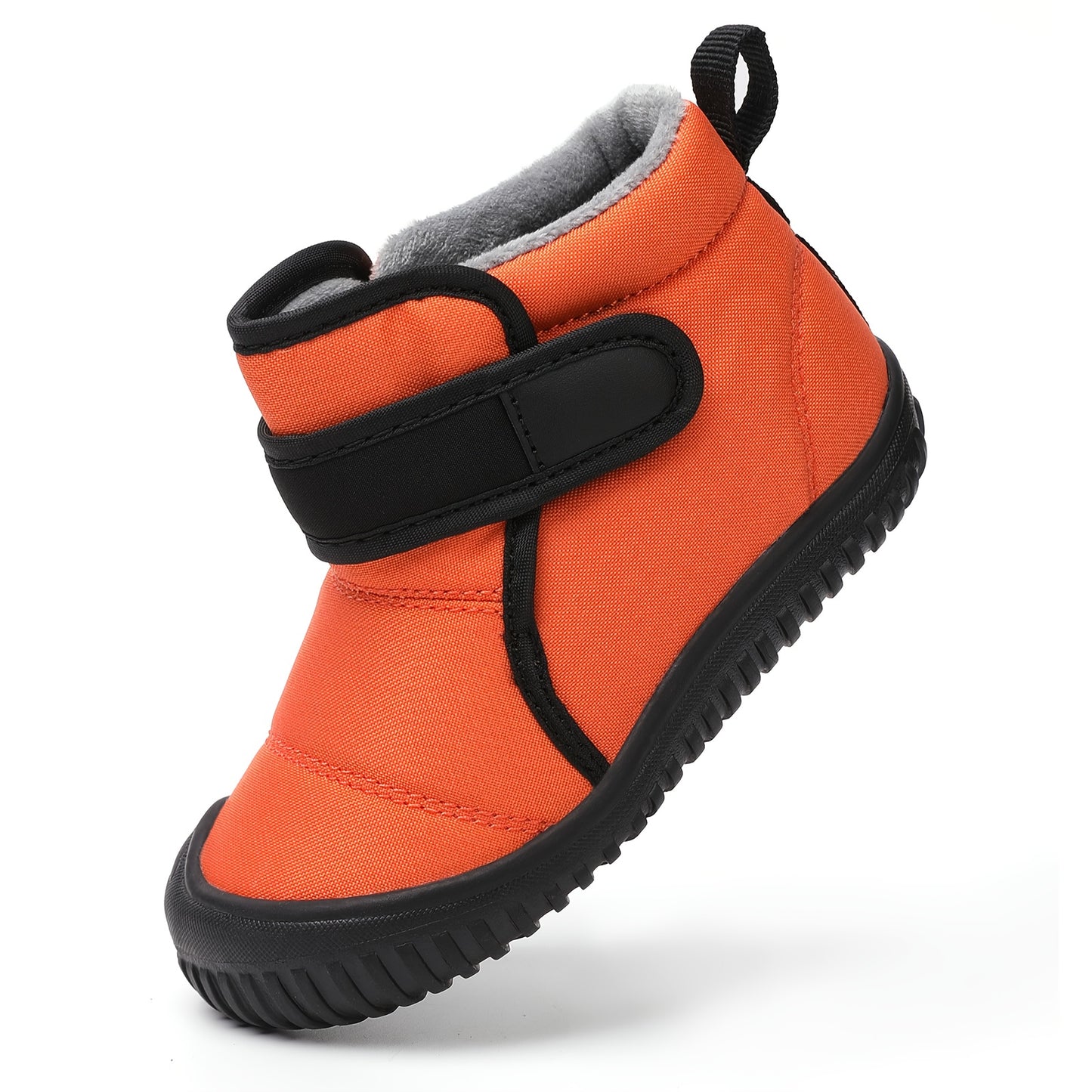[Winter Warm Snow Boots] Winter Warm Snow Boots | Soft Fabric Lining & Cushioned Insole | Black/Pink/Gray Casual Shoes for Boys & Girls, Easy Slip-On with Durable Rubber Sole