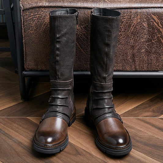 Men'S Slip-On Mid-Calf Boots - Brown, Cushioned Insole & Non-Slip Rubber Outsole, Formal & Casual Shoes for Office, Wedding, Party - Available in Wide Sizes (US Men'S 7-13) - All-Season Everyday & Special Occasion Footwear, O