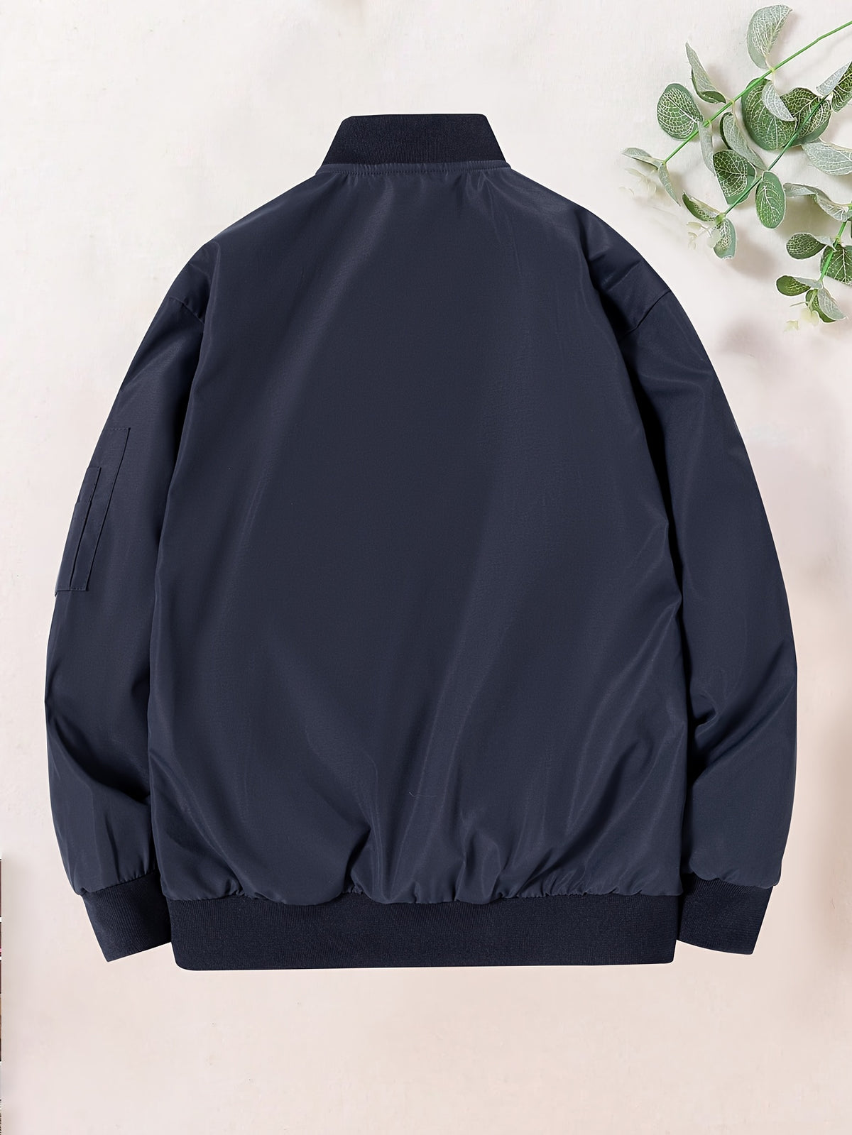 1pc Boys' Teen Jacket - Thickened Winter Coat with Full-Zip Closure, Baseball collar, Non-Stretch Fabric - Black Outerwear for Teens & Youth - Cold Weather Outer Jacket for School, Sports, Everyday - Easy-Care Polyester Jacke