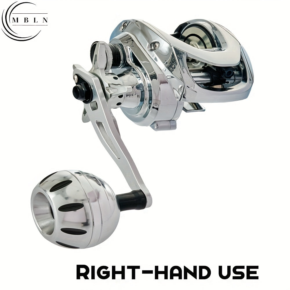 1pc Metal Spinning Reel, Deep Line Cup Design, 8+1BB Stainless Steel Bearings, Durable Brass Gears, 7.1:1 High Speed Ratio, Maximum Brake Force 35LB, with Heavy-Duty Aluminum Handle and Knob, Powerful Drag System, 8-Magnetic