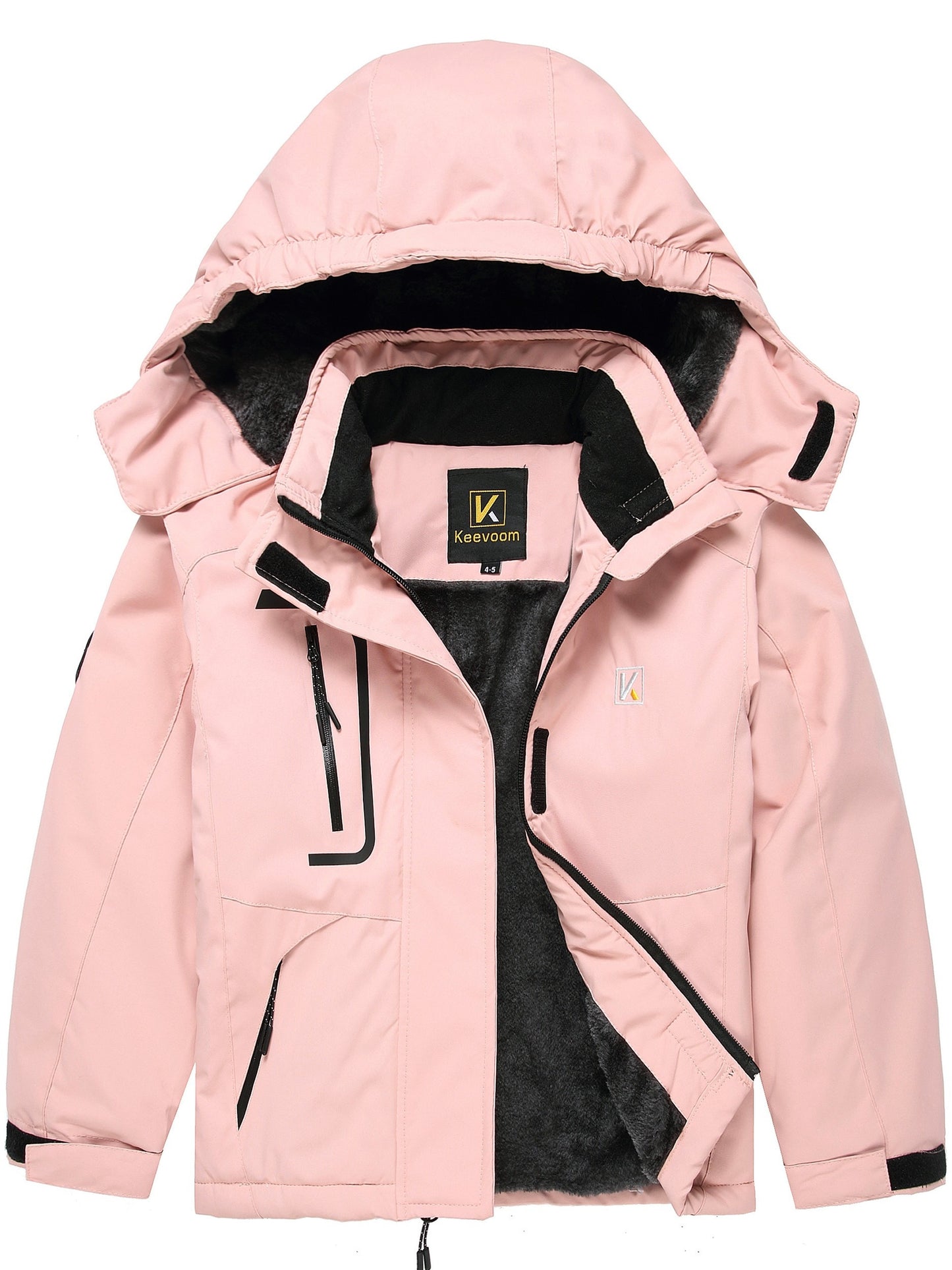 2025 New Girls' Outdoor Fleece Hooded Fall/Winter Jacket Warm, Windproof, And Waterproof Jacket With Detachable Hood Perfect Gift Choice For Labor Day, Wedding Season, Christmas, Halloween, Thanksgiving, And New Year Hallowee
