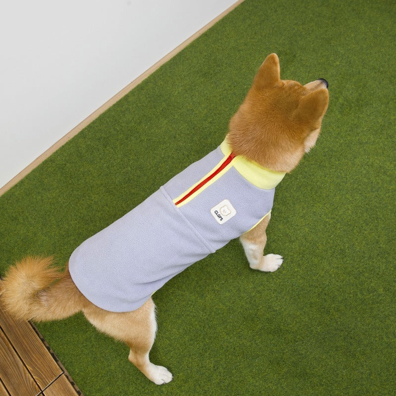 2pcs Large Dog Winter Fleece Coats with Snap Closure & Adjustable Fit - Warm Insulated Pet Jackets for Border Collie, Golden Retriever, Labrador - Soft Fleece Dog Clothing for Cold Weather, Easy On/Off (Autumn & Winter), Outd