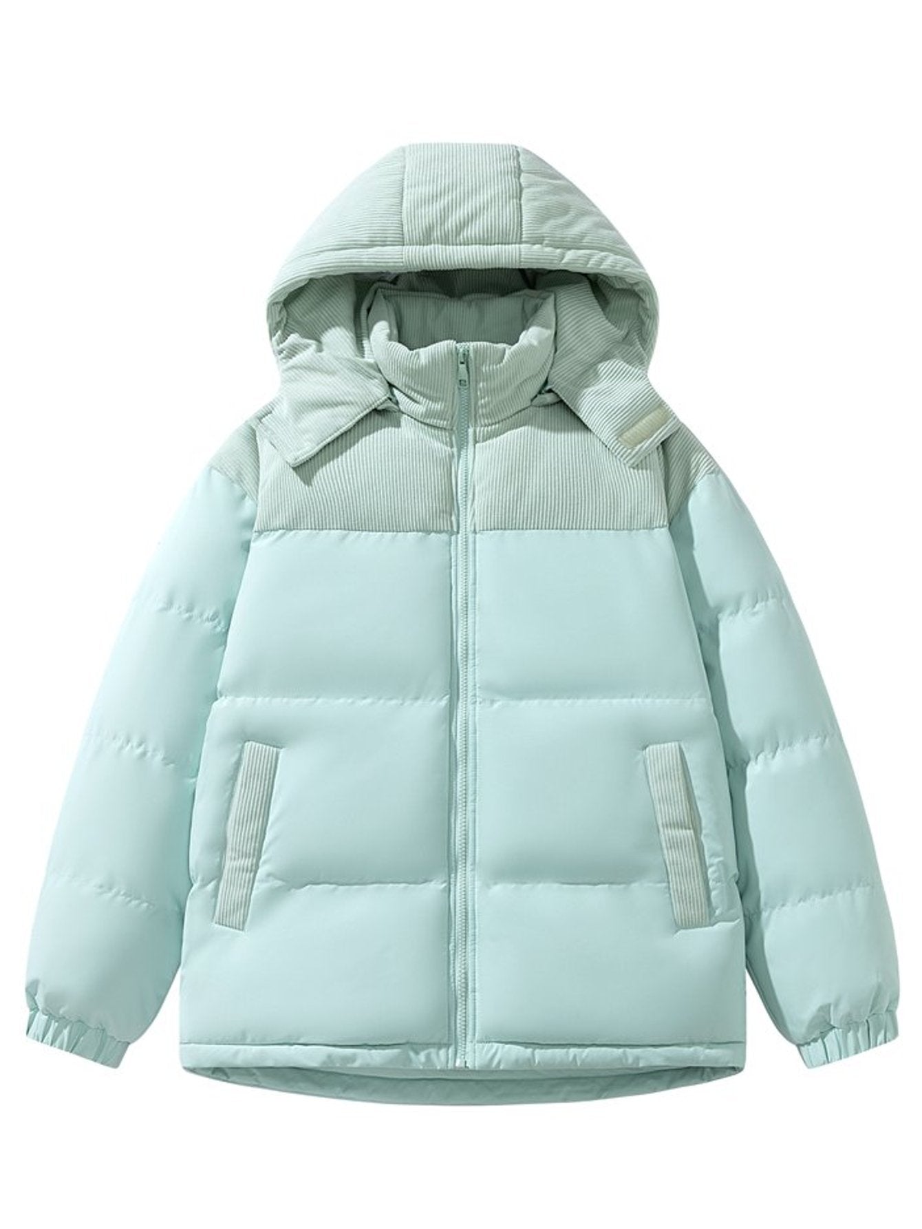 2025 New Winter Warmth-Resistant Coat | Thick Casual Fashionable Hooded Jacket with Zipper, Fiber, Regular Length, Long Sleeves