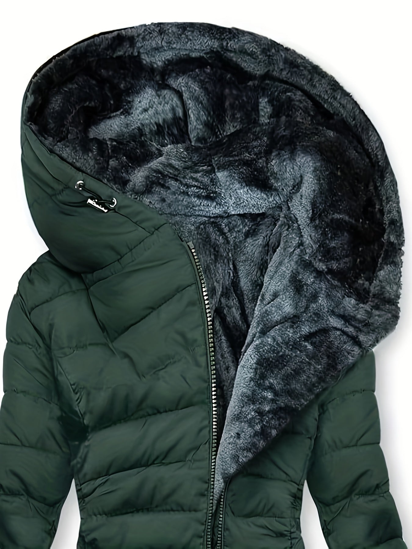 Women's Winter Warm Quilted Parka Coat - Padded Jacket with Hood, Full-Zip Front & Belt (Adjustable Waist) - Mid-Length Long Sleeve Outerwear for Cold Weather, Y2K Style (Beige/Tan) - Hand Wash/Dry Clean, Winter Jacket For Wo