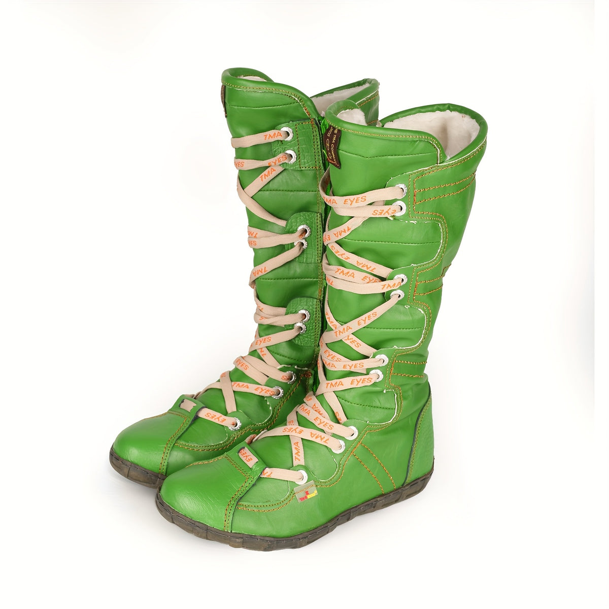 TMA EYES Winter Essential Shoe Cabinet, Non-Slip in Snow! Multiple Colors Available, Fashionable Solid Color Versatile Winter -Lined Warm Women's Calf Boots