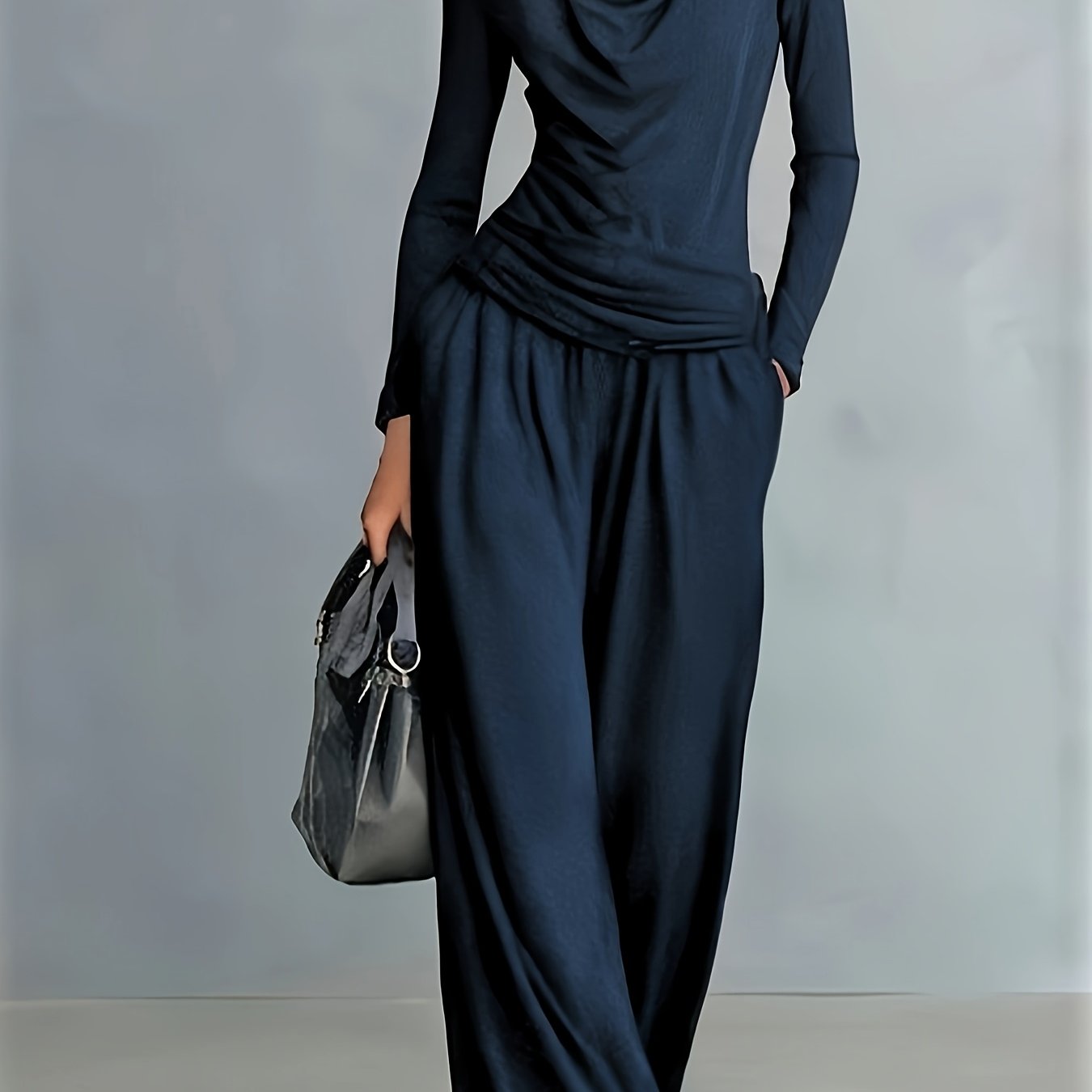 [ZLLZ Comfortable Set] ZLLZ - 2026 New European and American Relaxed Style High-Elasticity Comfortable Set with Piled Collar