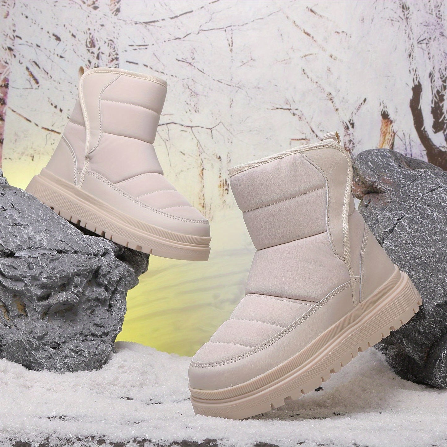 Kids High-Top Winter Snow Boots with Zipper Closure & TPR Sole - Heavy-Duty High Quality Cold Weather Boots with Cushioned Insole, Round Toe & Arch for Boys & Girls (Toddlers to Youth) - Ideal for School, Playground, Travel,