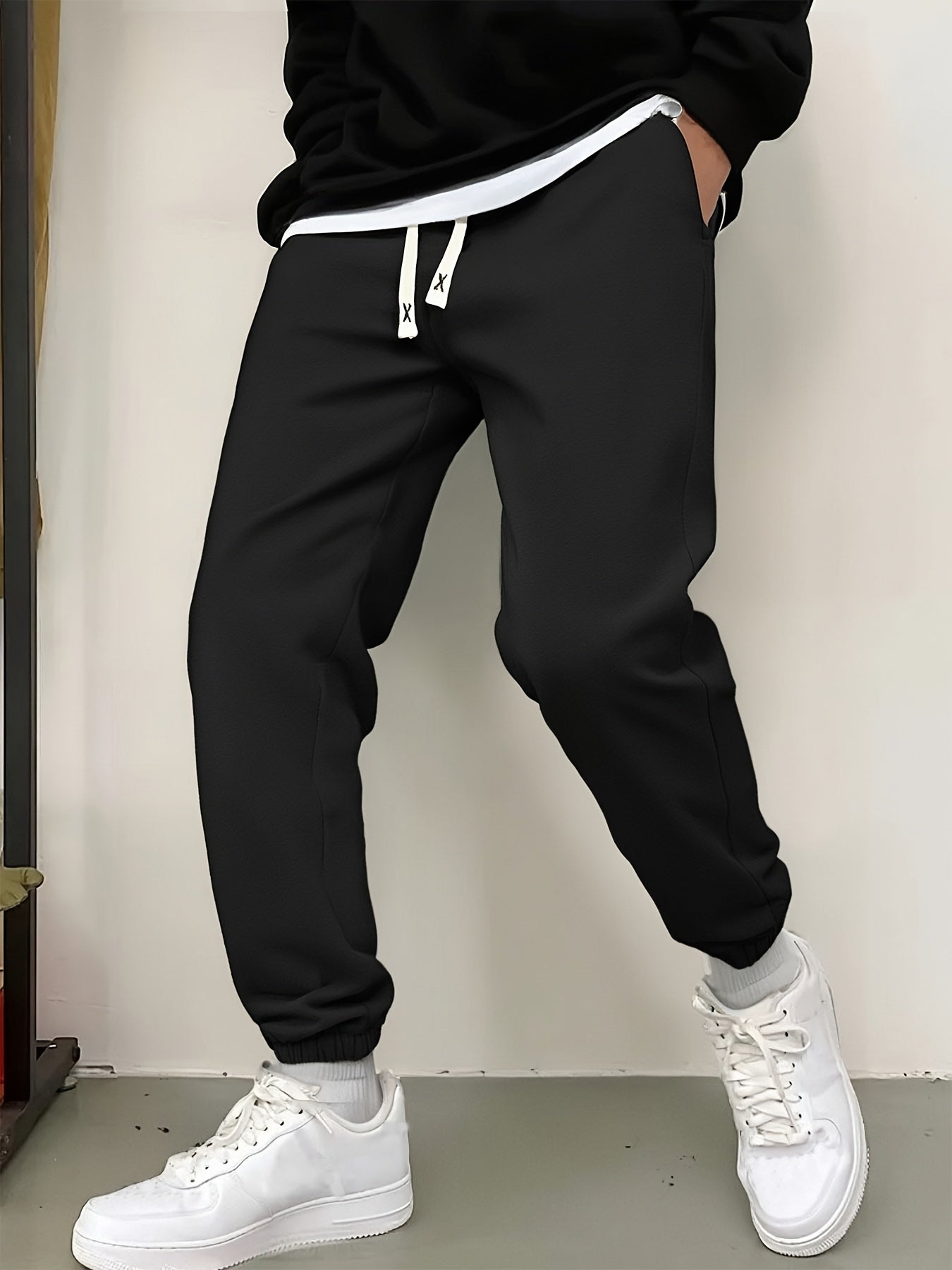 [5pcs Men's Jogger Pants] 5pcs RANDOM Men's Casual Jogger Pants-Comfortable Sweatpants For Everyday Wear, Workout, Or Lounging-Trendy Elastic Waistband With Drawstring, Pockets, Durable-Breathable Fabric-Perfect For Gym, Runn