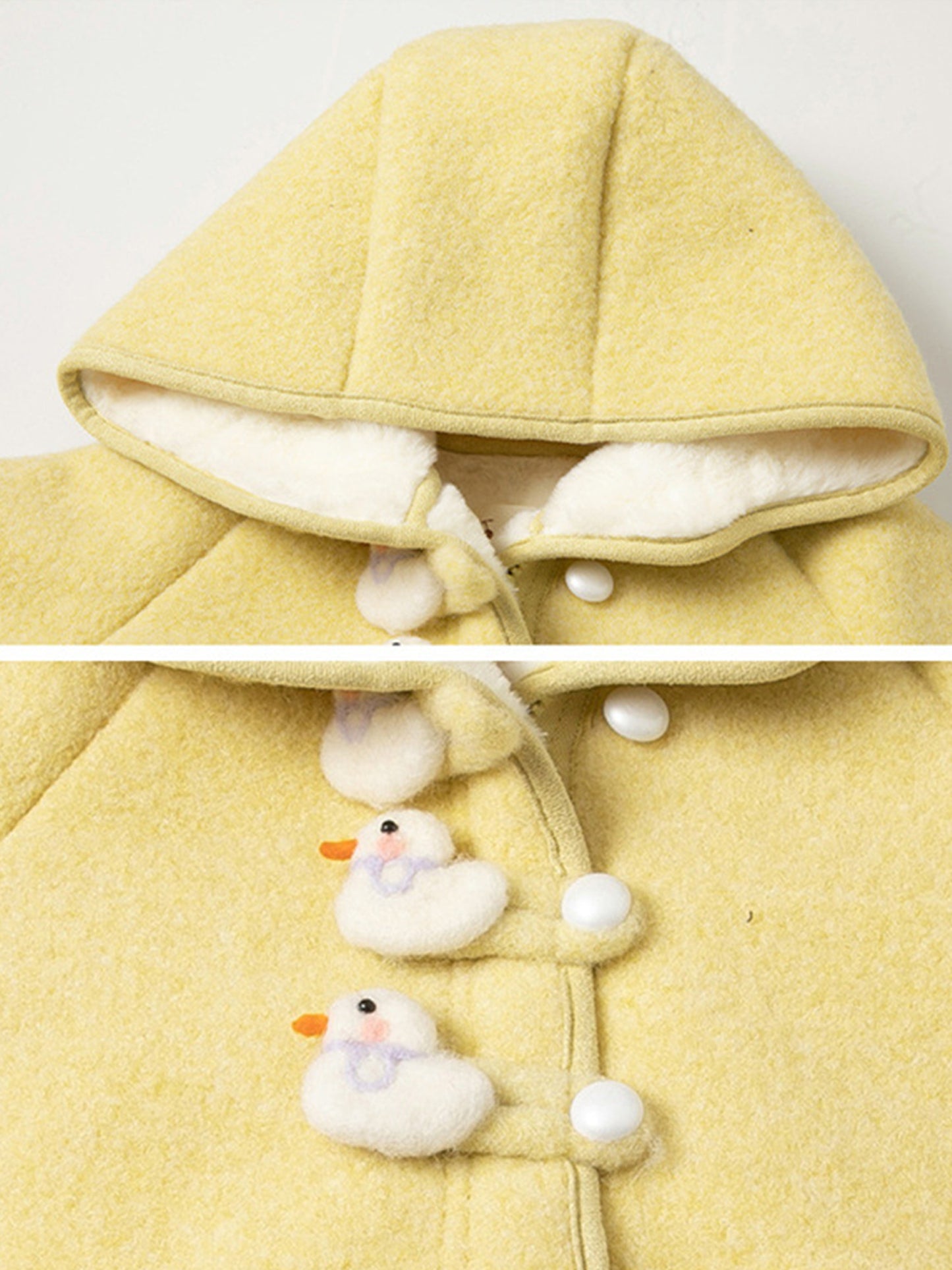 Girls' Winter Coat with Hood - Thickened Warm Outerwear, Red Cold Weather Jacket, Handmade Large Bow & Pockets for Everyday & Formal Events - Elegant 'uterwear, Seasonal Fashion, Stylish ' Wear, Embroidered Details, Cozy Flee