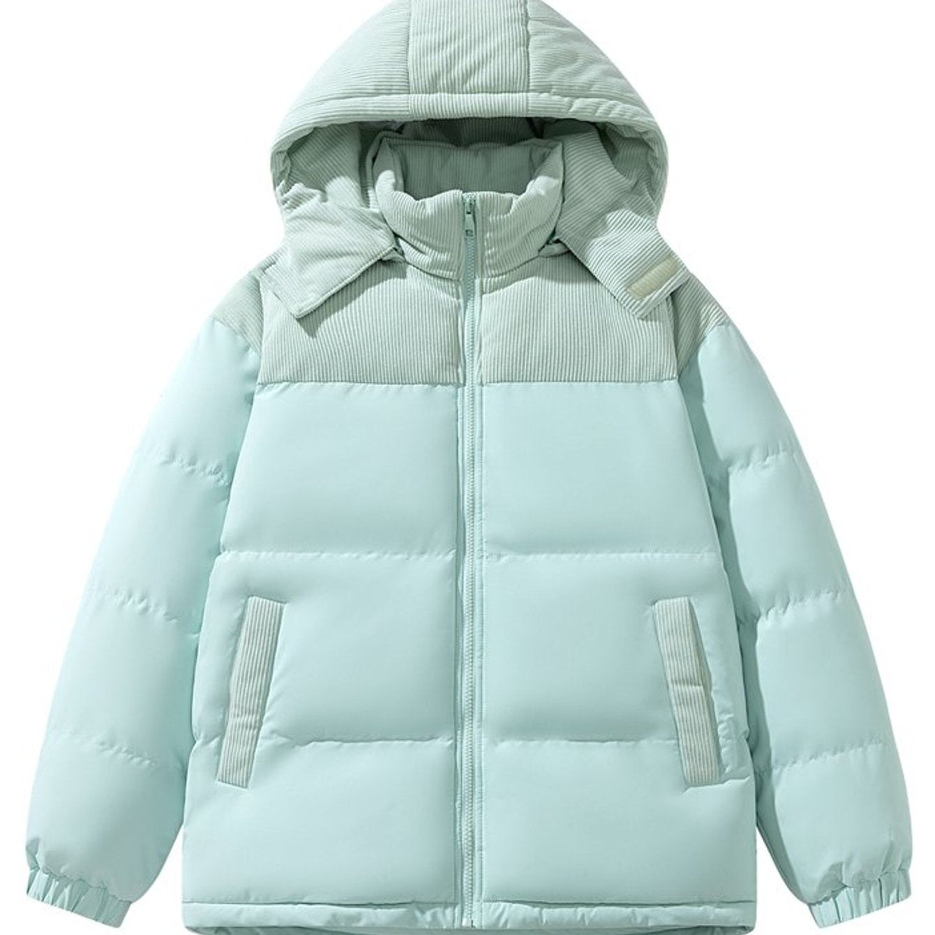 2025 New Winter Warmth-Resistant Coat | Thick Casual Fashionable Hooded Jacket with Zipper, Fiber, Regular Length, Long Sleeves