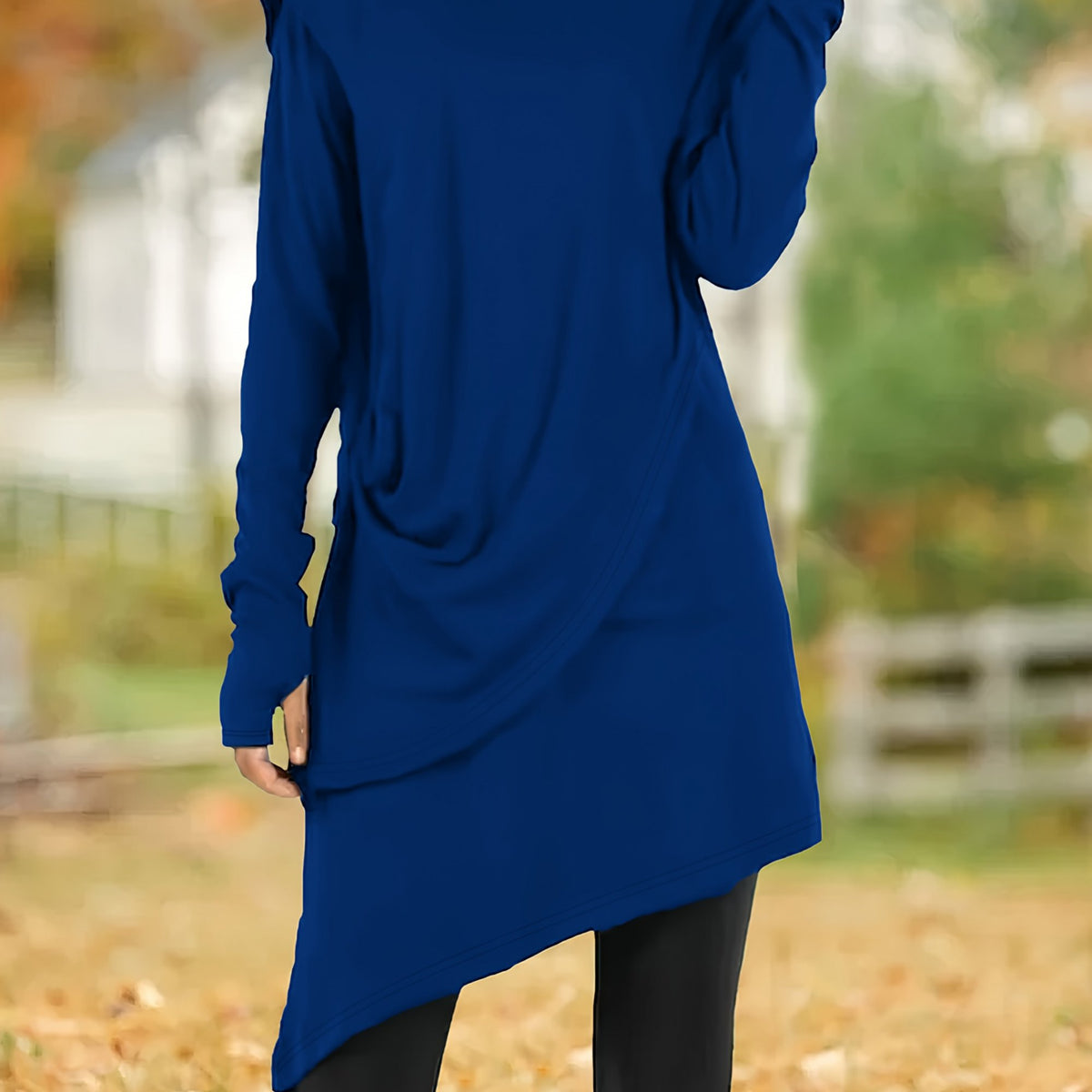 Women'S Elegant A-Line Slim-Fit Long Sleeve High Neck Dress with Short Jacket Sleeves - Solid Black Round Neck Winter Dress for Office, Party, Wedding Guest - Machine Washable Fall Winter Formal Attire, Casual to Semi-Formal