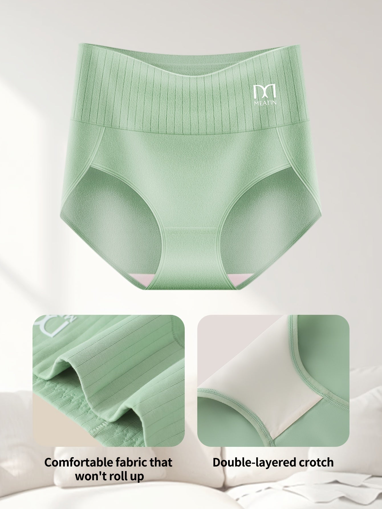 15pcs Colorful Women'S Stripes Breathable & Comfortable Fit Women'S High Waisted Panties Elastic Soft Hip Wrapping High Waisted Thigh Panties Student Back To School Sports Panties & Women'S High Waisted Fashion Panties