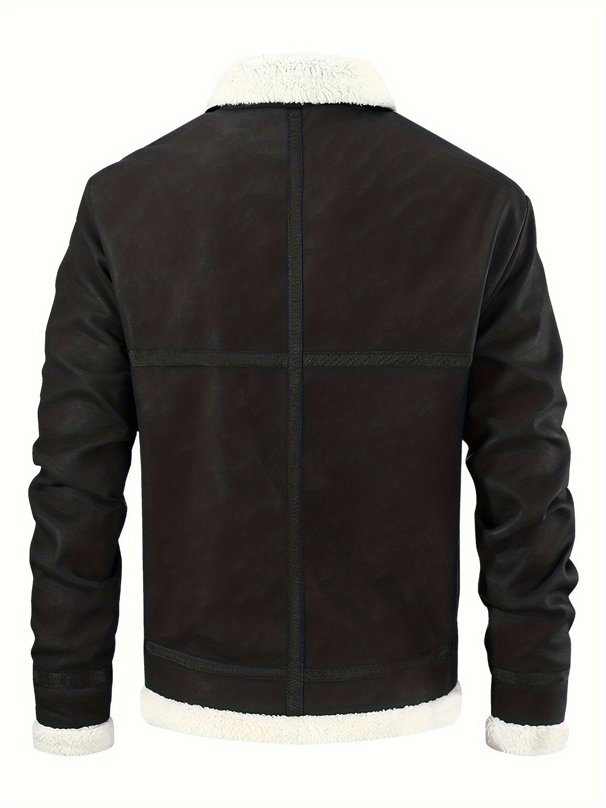 Men'S Winter Windproof Fleece Jacket - Loose Fit Zip-Up Coat with Pockets, Warm Thermal Insulation, Full-Zip Closure, Solid Color Casual Outerwear for Golf, Hiking, Outdoor Activities - Durable Cold Weather Apparel