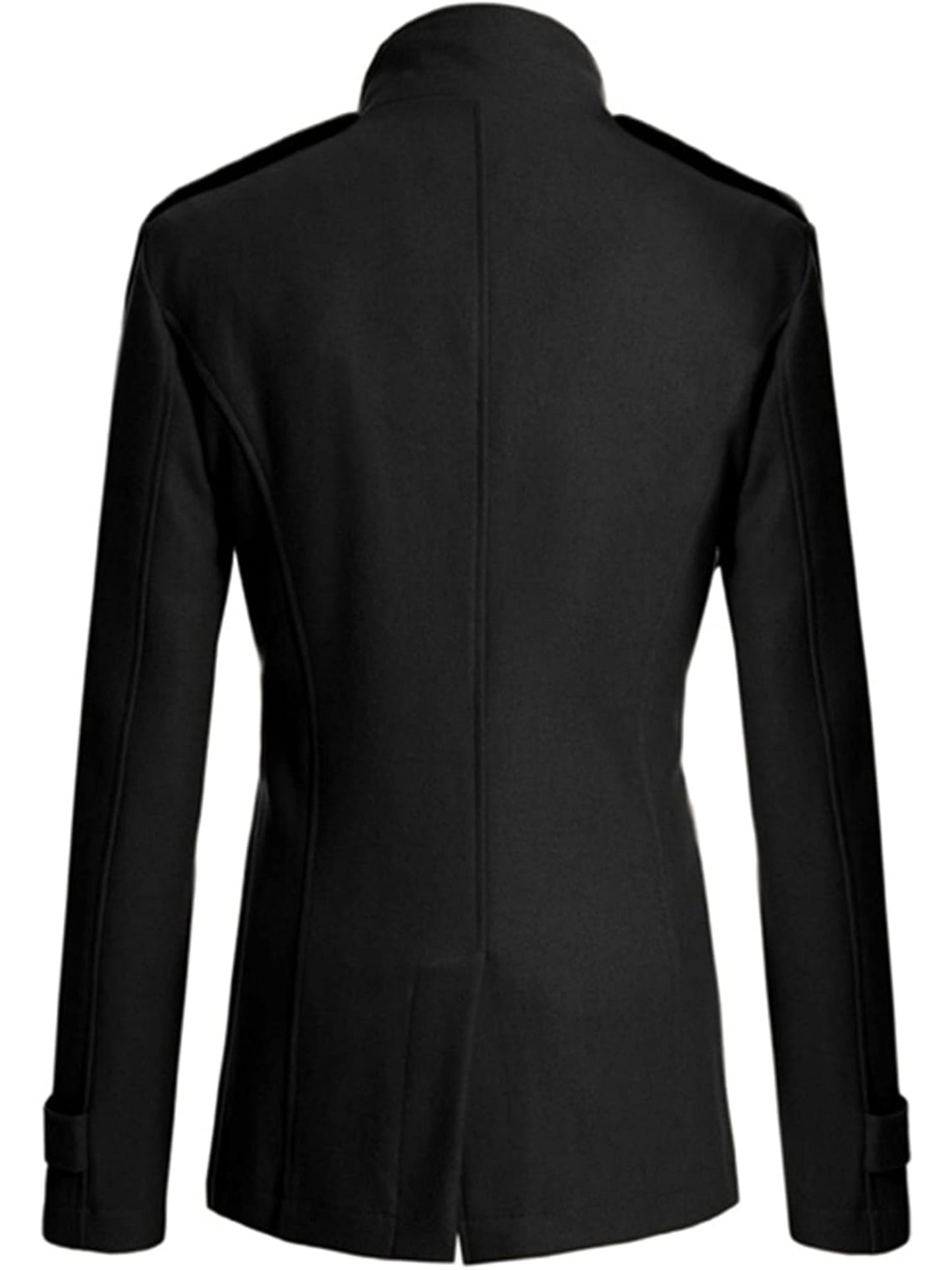 Men's Winter Warm -Peeling () Pea Coat Jacket - Slim Fit Double Breasted Single-Breasted Button Closure Casual Outerwear, Machine Washable Cold Weather Blazer (/ Suitable for)
