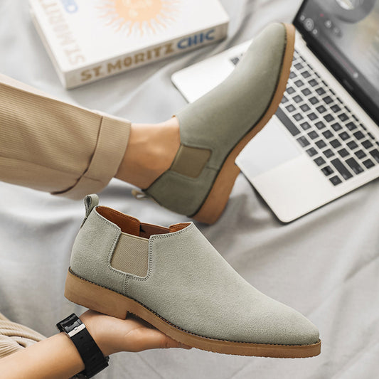 Men'S British Style Chelsea Boots - Slip-On Closure, Synthetic Cover Upper & Non-Slip Rubber Sole, Formal & Casual Shoes for Office, Wedding, Party - All-Season Everyday & Special Occasion Footwear, Office Wear, Sleek Design,