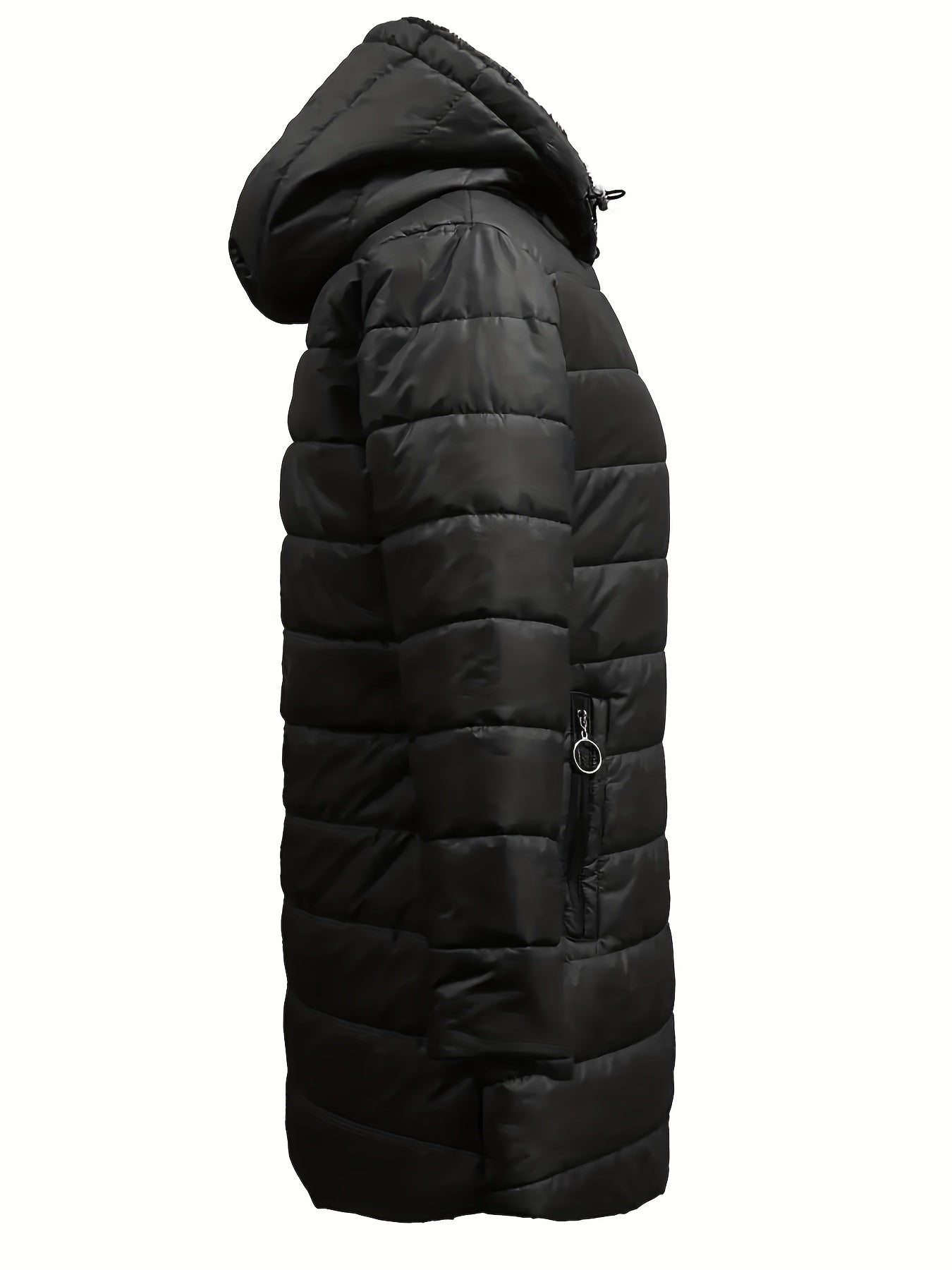 Women's Winter Warm Quilted Parka Coat - Padded Jacket with Hood, Full-Zip Front & Belt (Adjustable Waist) - Mid-Length Long Sleeve Outerwear for Cold Weather, Y2K Style (Beige/Tan) - Hand Wash/Dry Clean, Winter Jacket For Wo