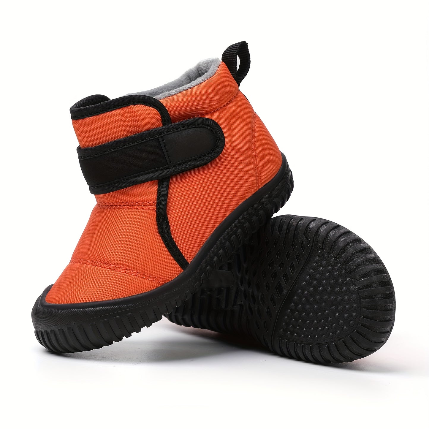 [Winter Warm Snow Boots] Winter Warm Snow Boots | Soft Fabric Lining & Cushioned Insole | Black/Pink/Gray Casual Shoes for Boys & Girls, Easy Slip-On with Durable Rubber Sole