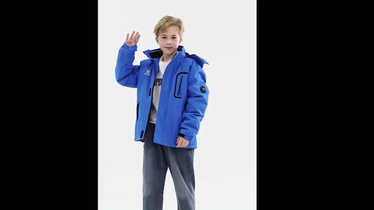 Keevoom Boys Winter Coat Ski Jacket Windproof Kids Snowboard Warm Snow Coat High Quality Outdoor Hooded Ski Coats