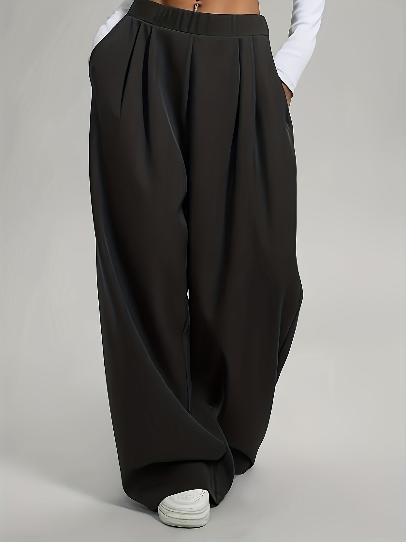 Elegant • Set of Two • Solid Color • Casual • Wide-Leg Pants