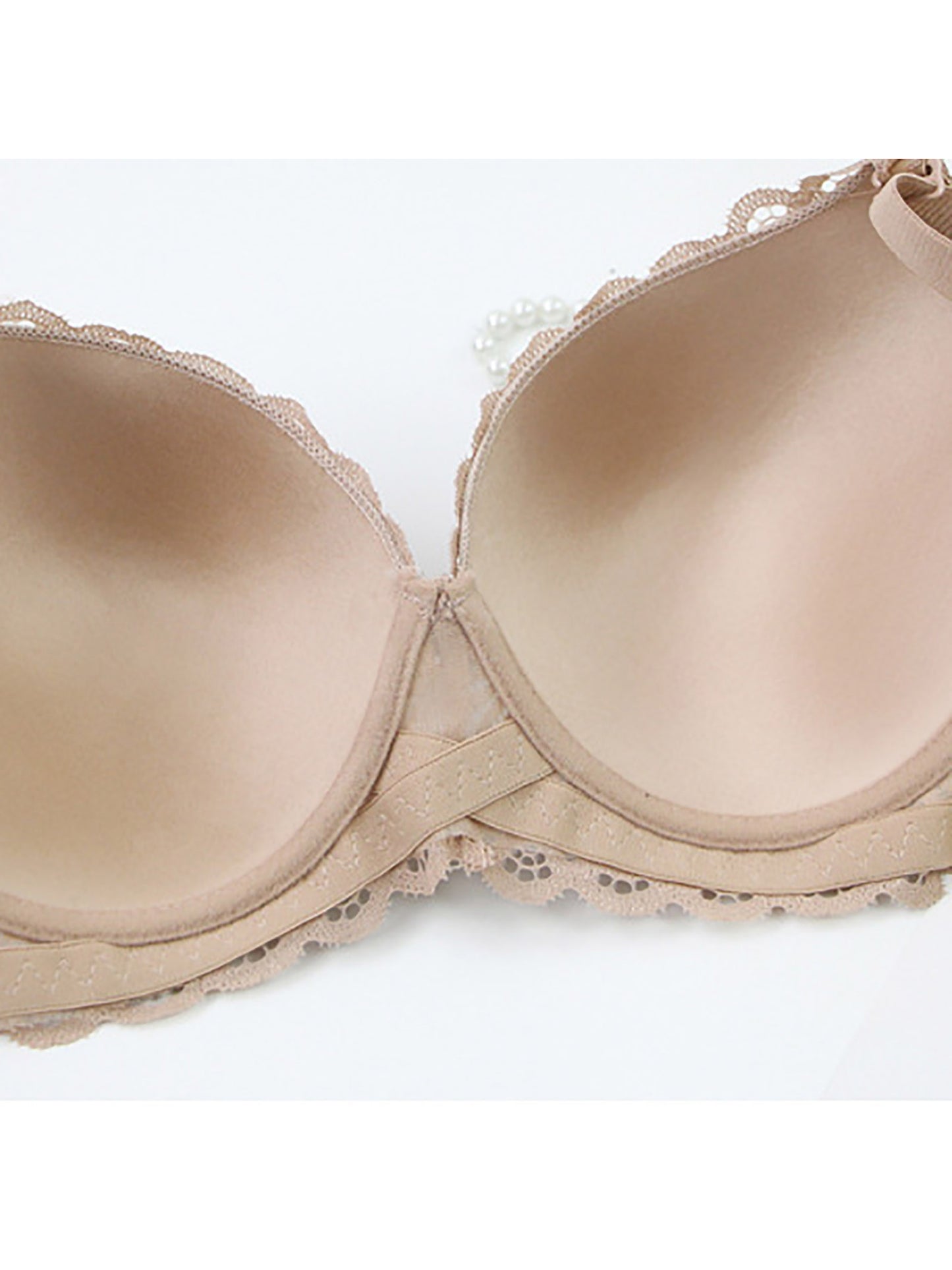 3pcs Women'S Wireless Push Up Bras - Full Coverage Wire-Free Everyday Support, Soft Breathable Fabric, Adjustable Straps & Lace Trim, 3 Colors (Pink/Beige/Light Blue) - Daily Comfort Lingerie, Wireless Bras, Casual Attire, El