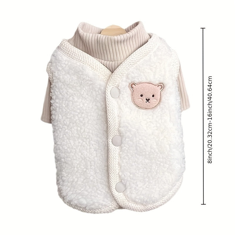 Dog Suit Two Sets Of Cute Wind Dog Clothes Four Seasons Available Winter Thickened Warm Waterproof Windproof Pet Clothes Suitable for Small And Medium-sized Dogs Universal Adjustable Vest