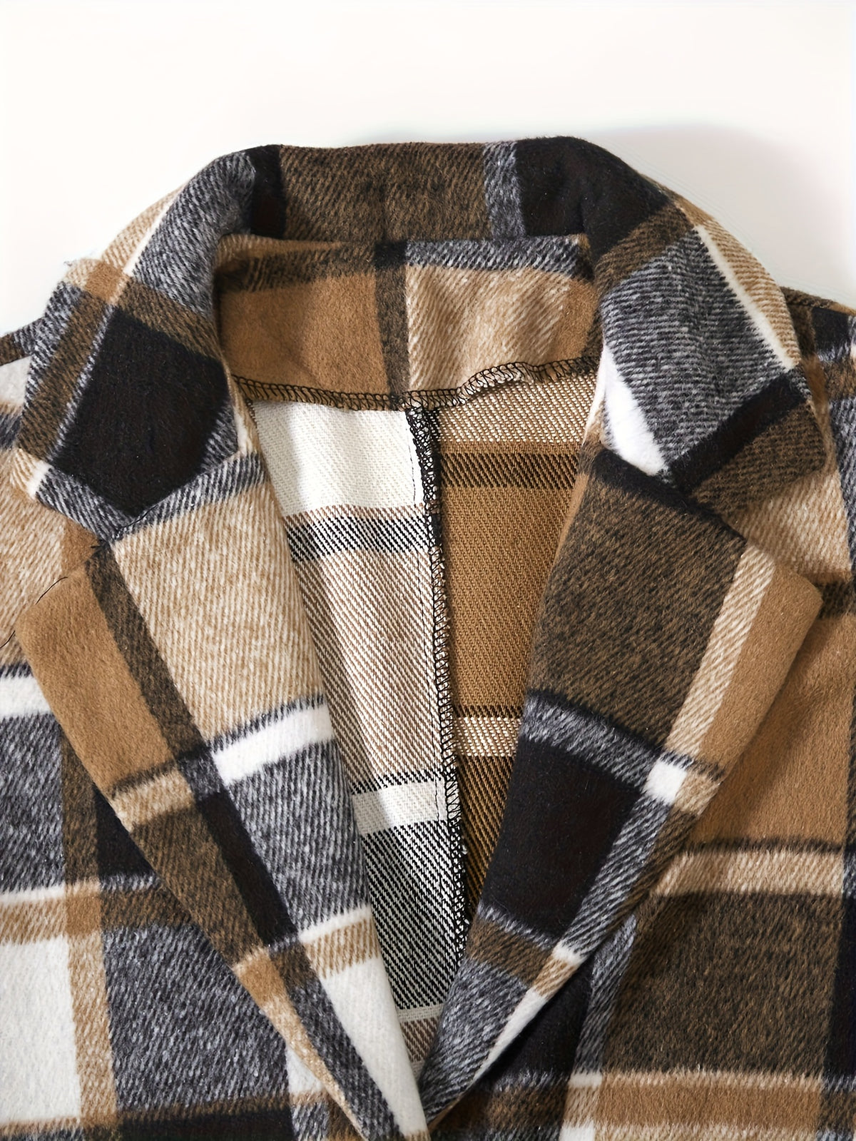 Teen Girl Tweed Vest Coat + Base Layer Shirt Casual 2pcs Set, Outerwear is a Windbreaker-Style Jacket and the Bottom Piece is an Under-Layer, Perfect for, for Teenager, Casual Attire, Winter Outfit, Tweed Jacket, Buttonup Coa