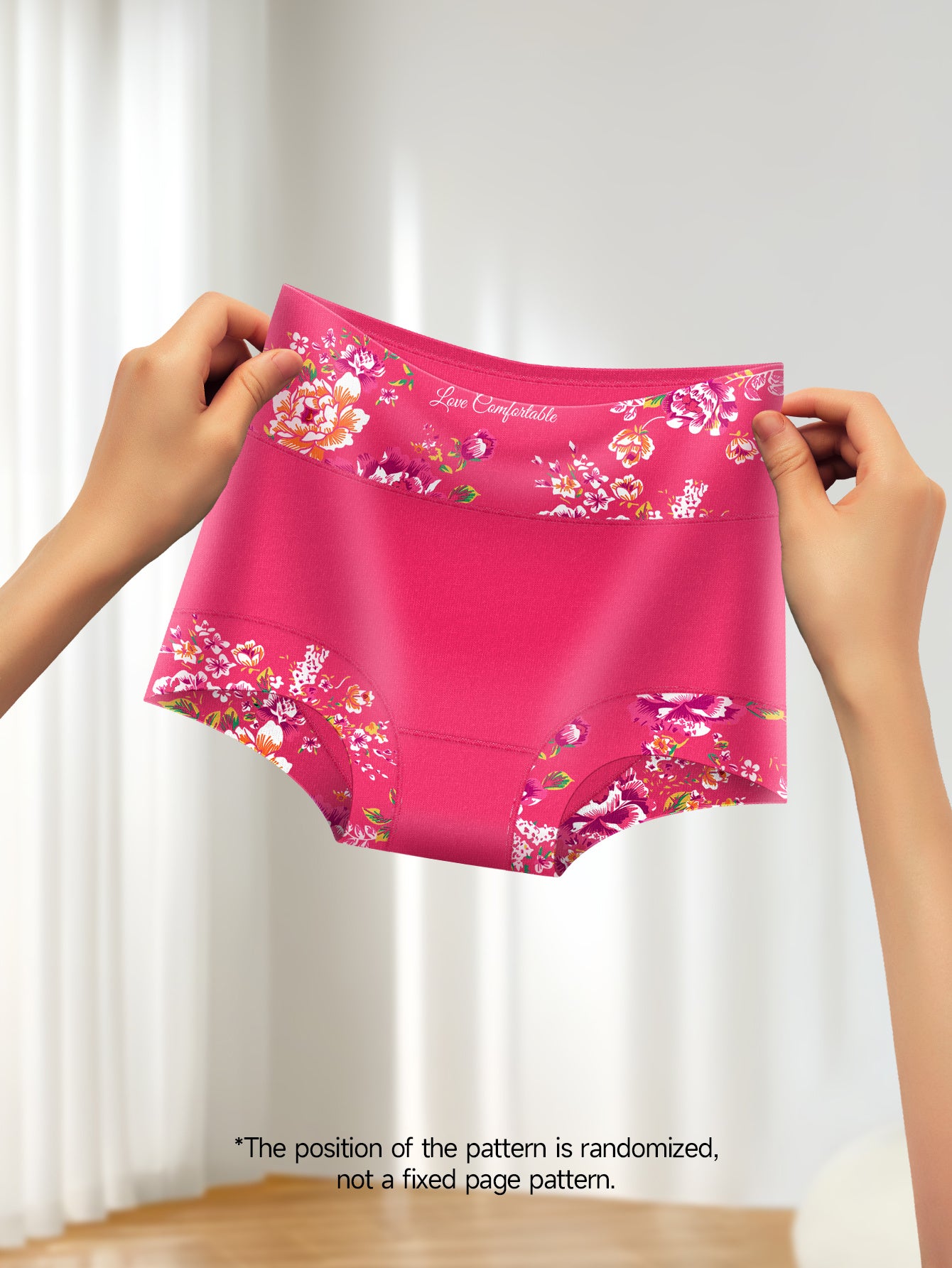 12-pack Women's high waisted Cotton printed underwear is Light Beige friendly, comfortable, breathable, and sweat resistant, suitable for daily commuting and light exercise