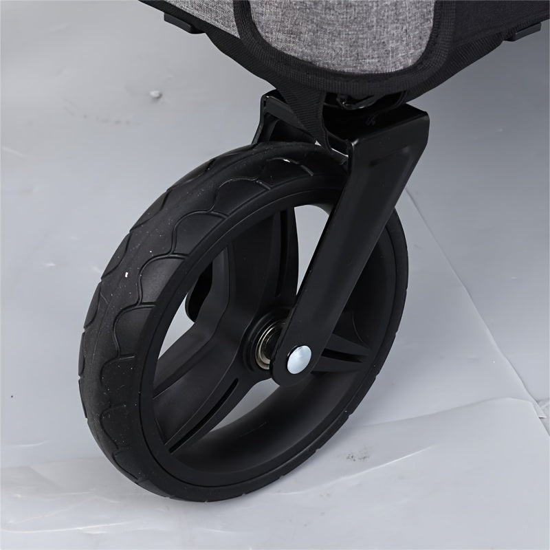 Dog Cart, Dog Cart, Dog Stroller for 2 Dogs, Large Pet Stroller Upgrade Large Dog Stroller, Extra Large Pet Stroller Suitable for Medium Dogs, Foldable Design, Adjustable Handle, with Pocket, Maximum Load Capacity 160 Pounds