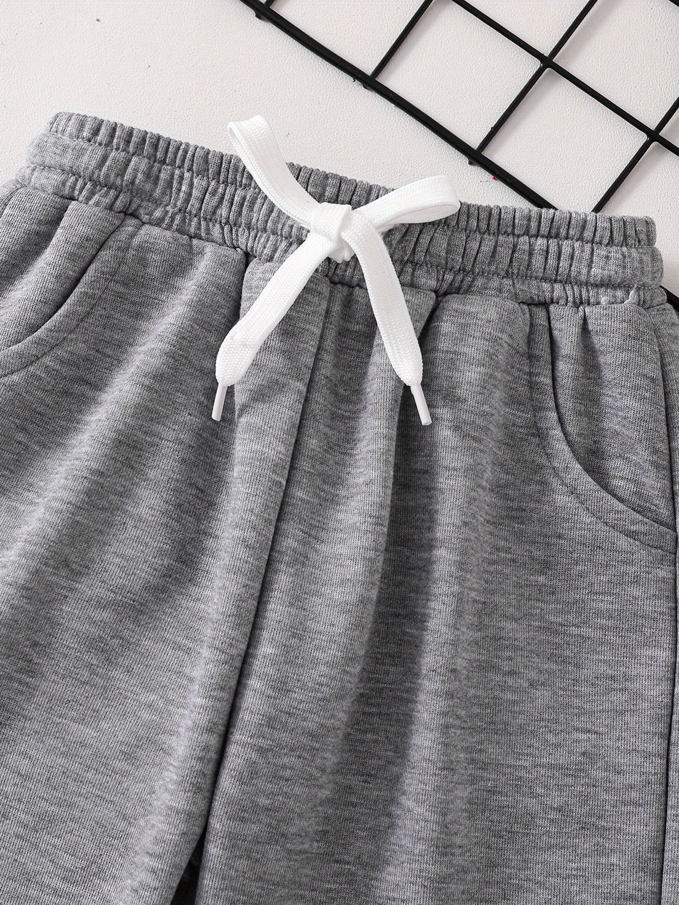 4pcs Boys' Long Pants Set with Elastic Waist & Adjustable Drawstring - Soft Breathable Fabric, Multi-Color (/Red/Grey/) with Pockets - Athletic Casual Winter Pants for Active Play & Casual Attire - Easy On/Off 'rousers for Sc