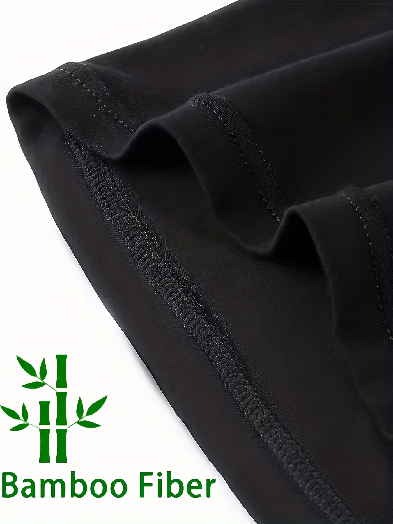 [Men's Bamboo Briefs] 7-pc Men's Bamboo Fiber Briefs - Moisture-Wicking And Breathable Men's Underwear, Soft And Stretchy Fitted Long Boxer Briefs, High-Quality Boxed Underwear Solid Black, Four Seasons Comfort